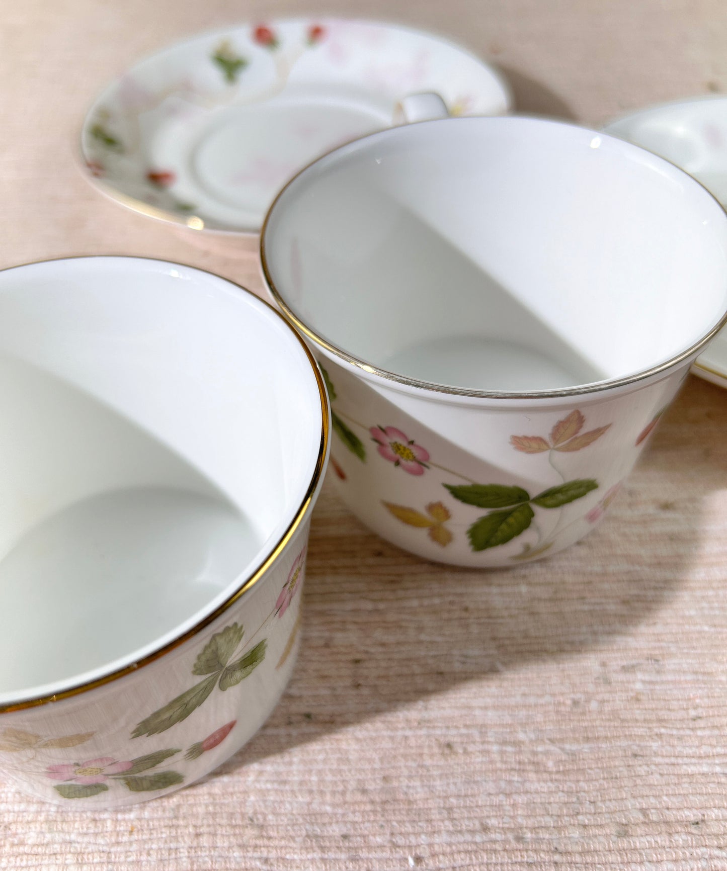 Wedgwood Wild Strawberry Coffee Cup & Saucer Pair