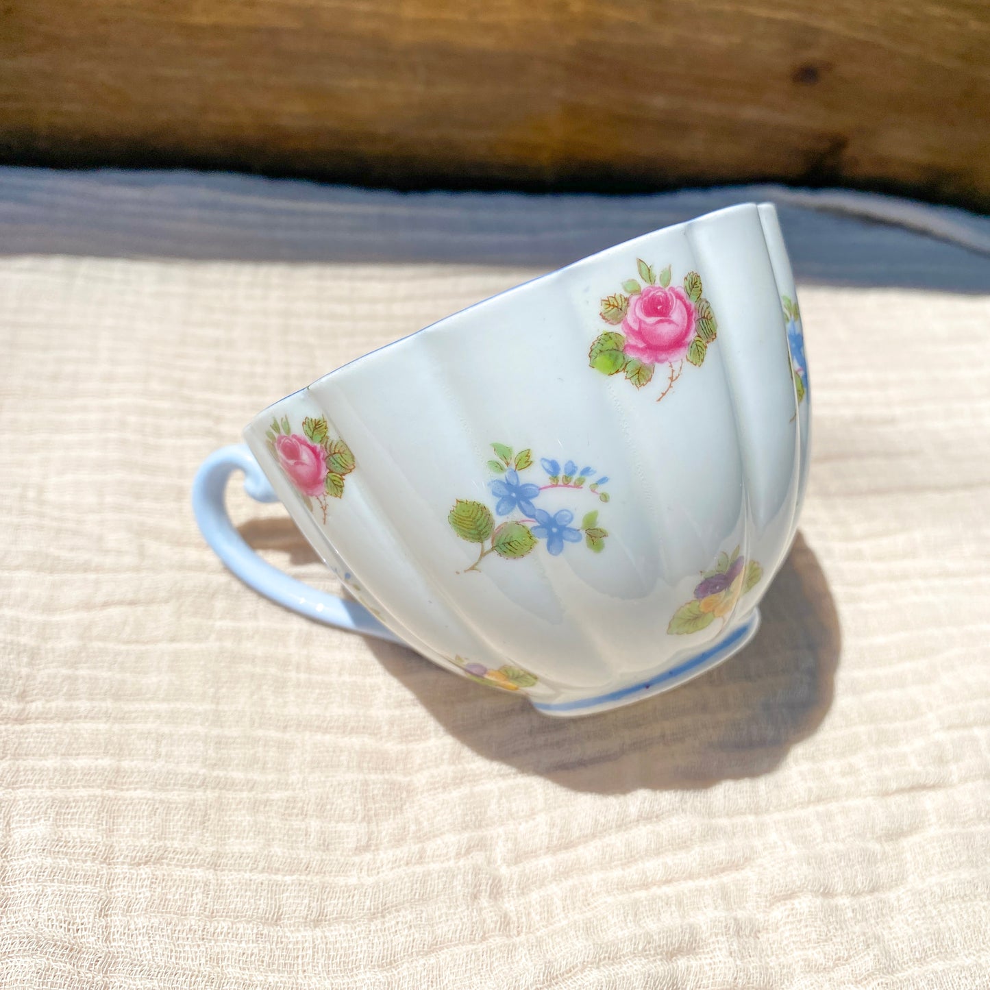 Vintage Shelley Rose Pansy Forget Me Not Teacup & Saucer Mismatch Separates