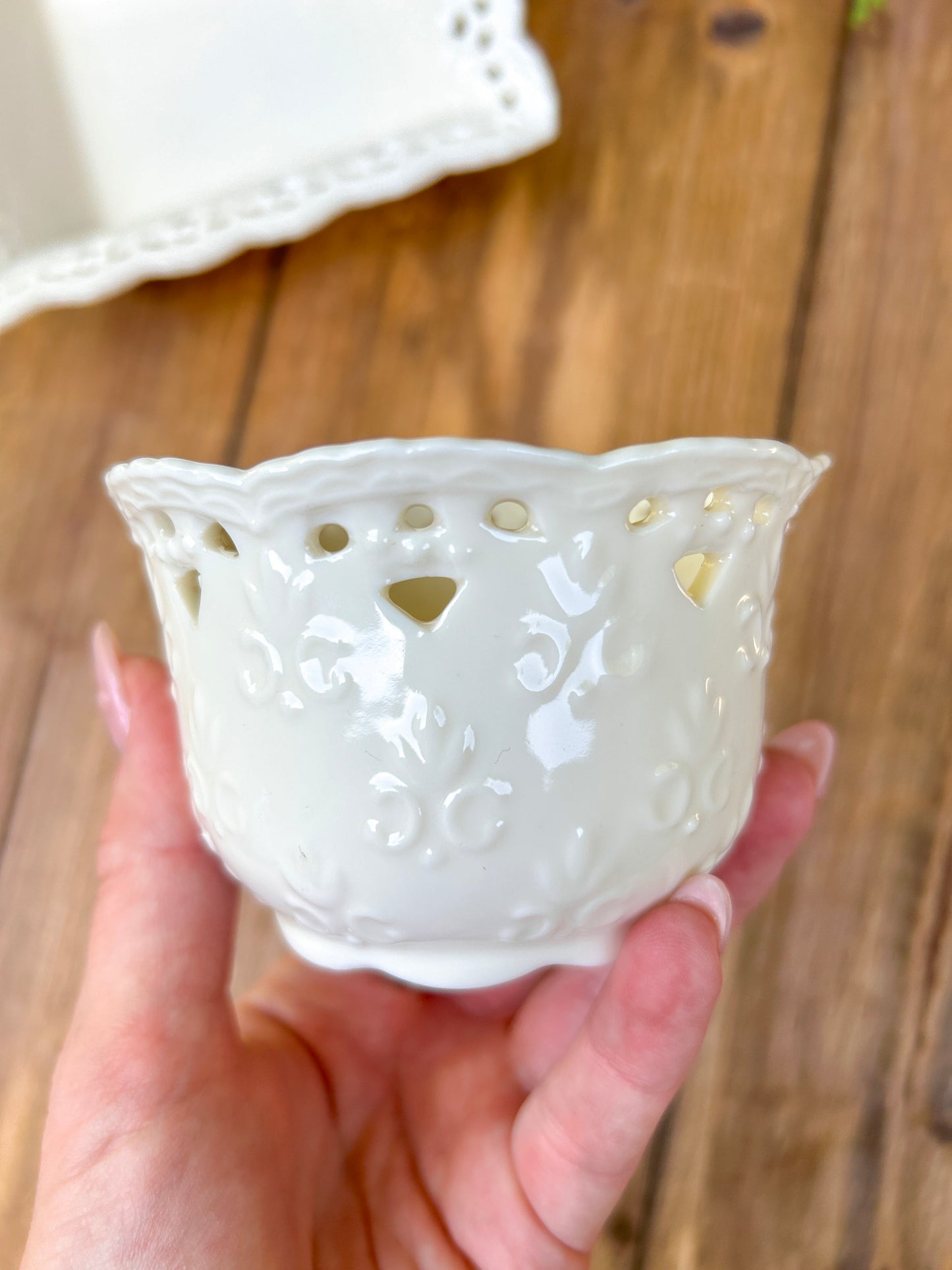 Vintage Skye McGhie Porcelain Cream Lace Bowl Selection