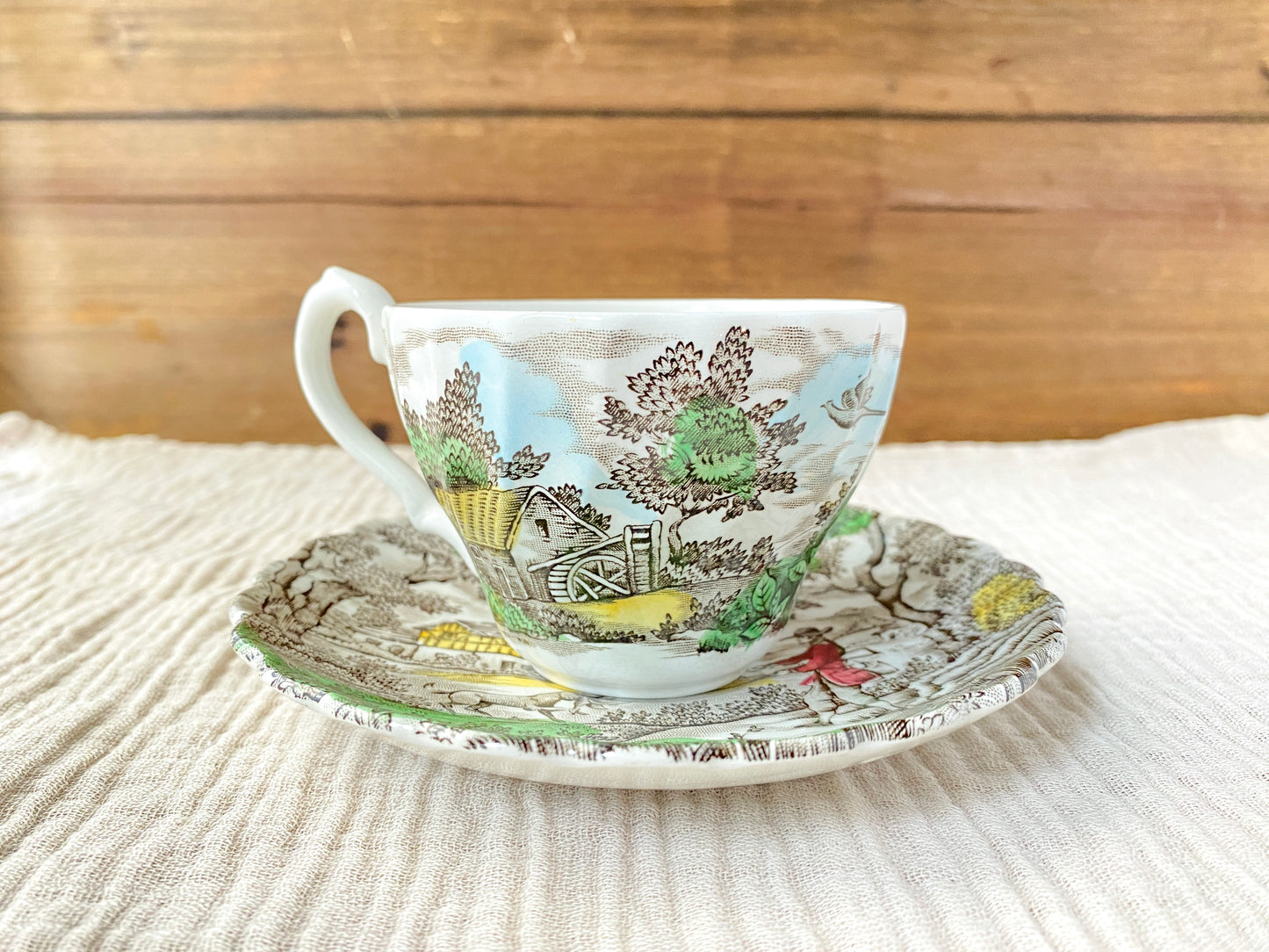 Vintage Myott The Hunter Teacup and Saucer