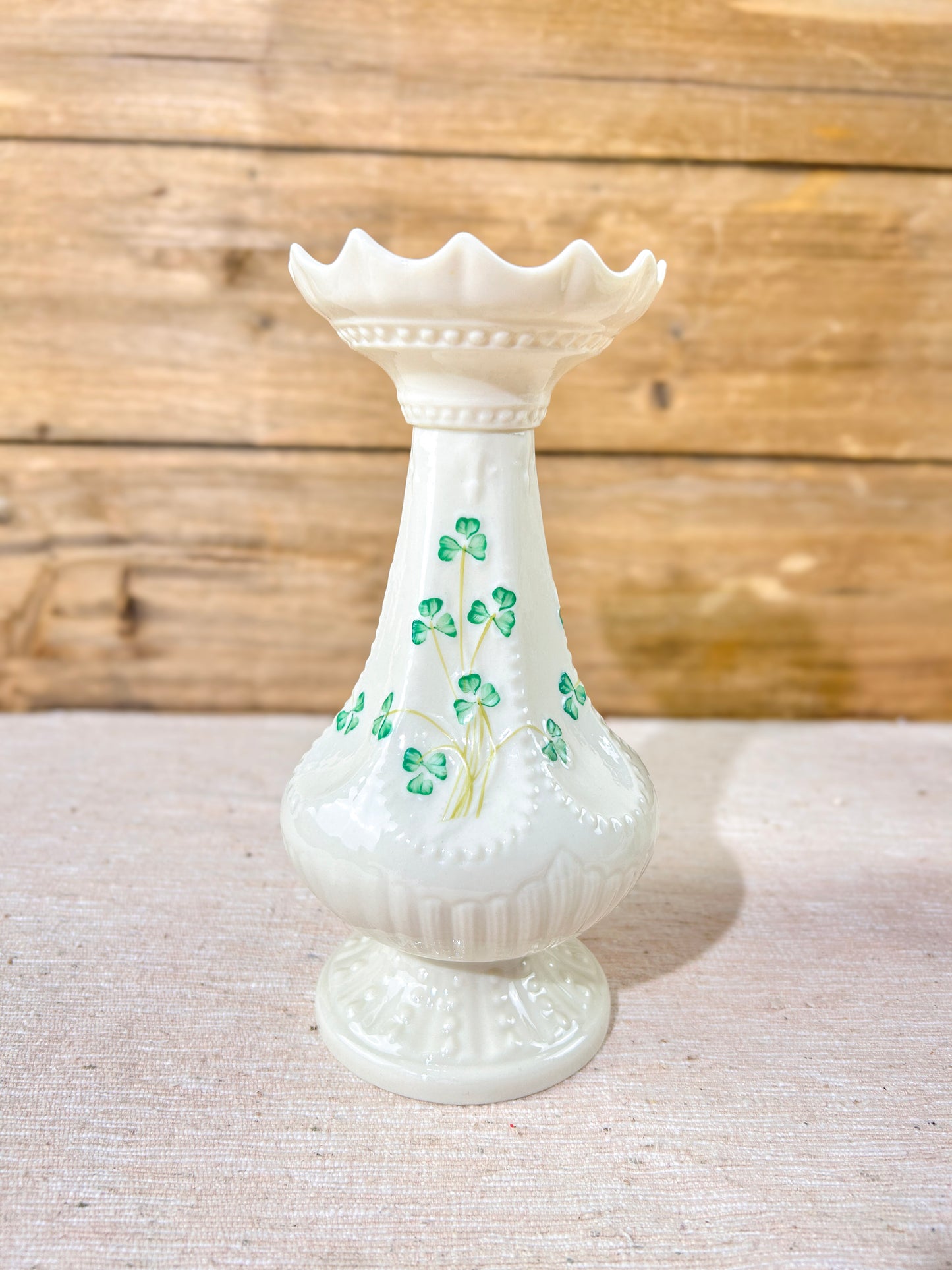 Belleek Shamrock Parian Ware Vase Selection