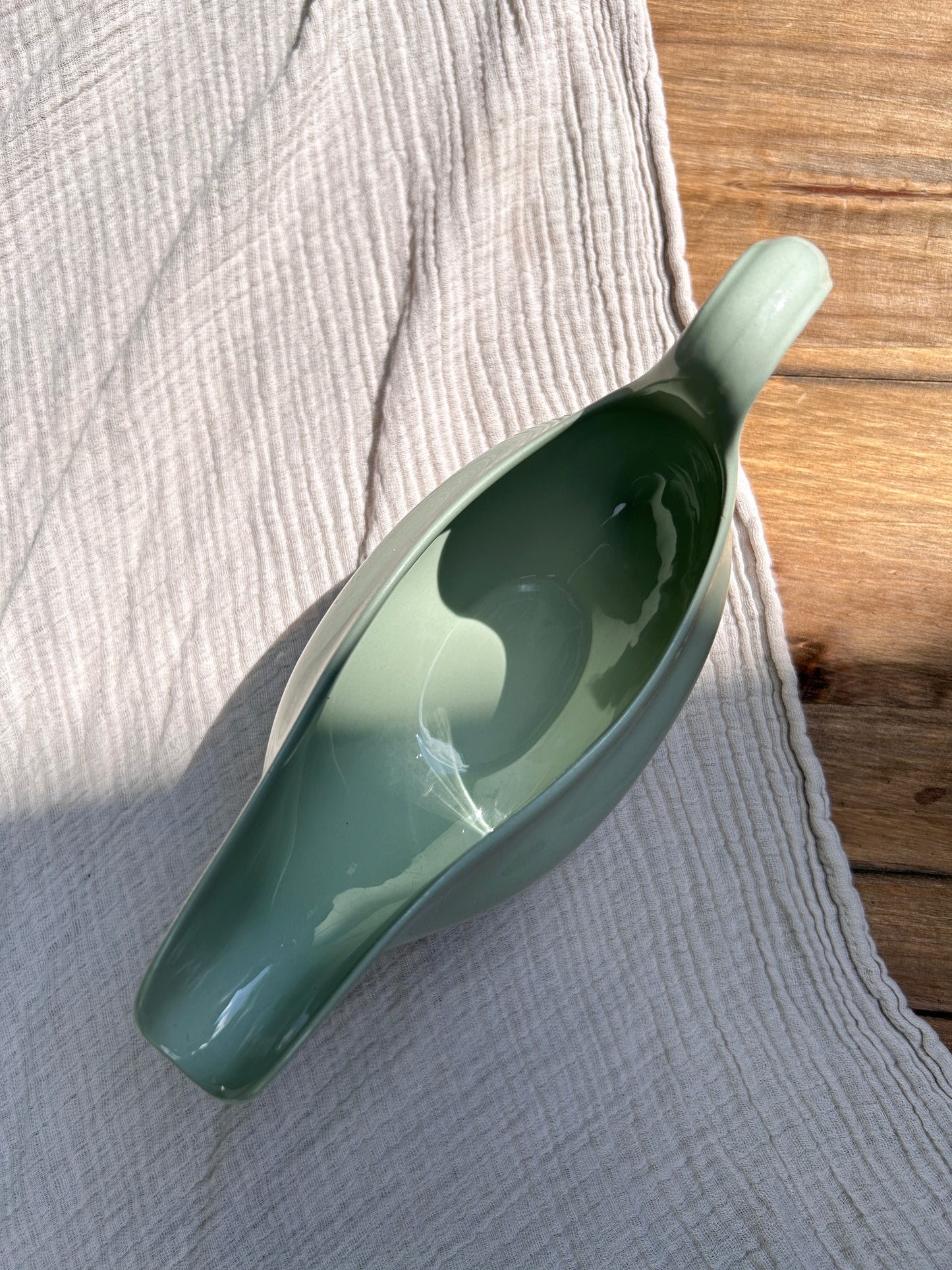 Vintage Spode Flemish Green Sauce Boat