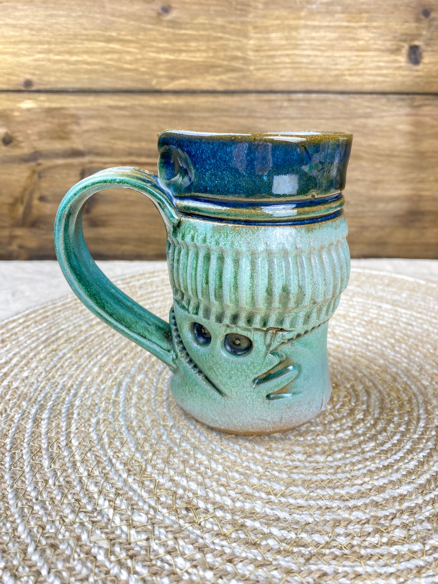 Vintage Hand Built Sandy Blain Studio Pottery Mugs