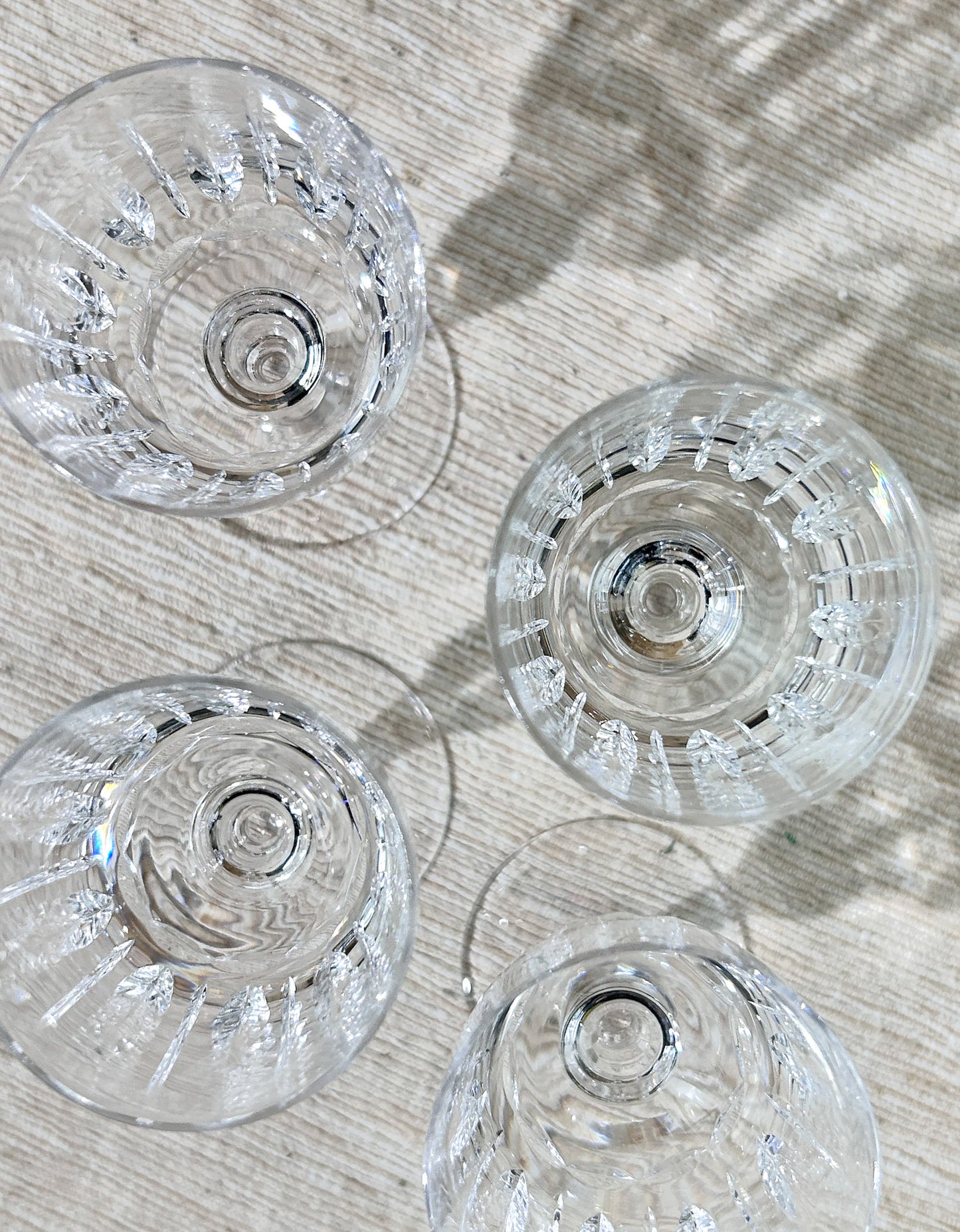 Stuart England Hampshire Port Wine & Sherry Vintage Glasses Sets x5