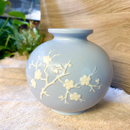 Vintage Copeland Spode Geisha Light Blue Globe Vase