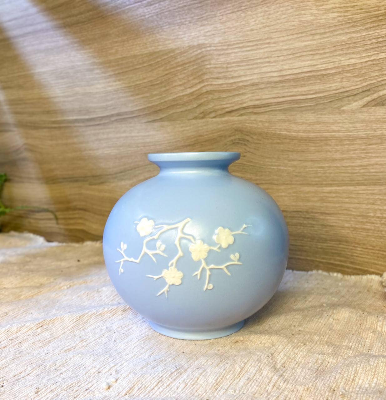 Vintage Copeland Spode Geisha Light Blue Globe Vase