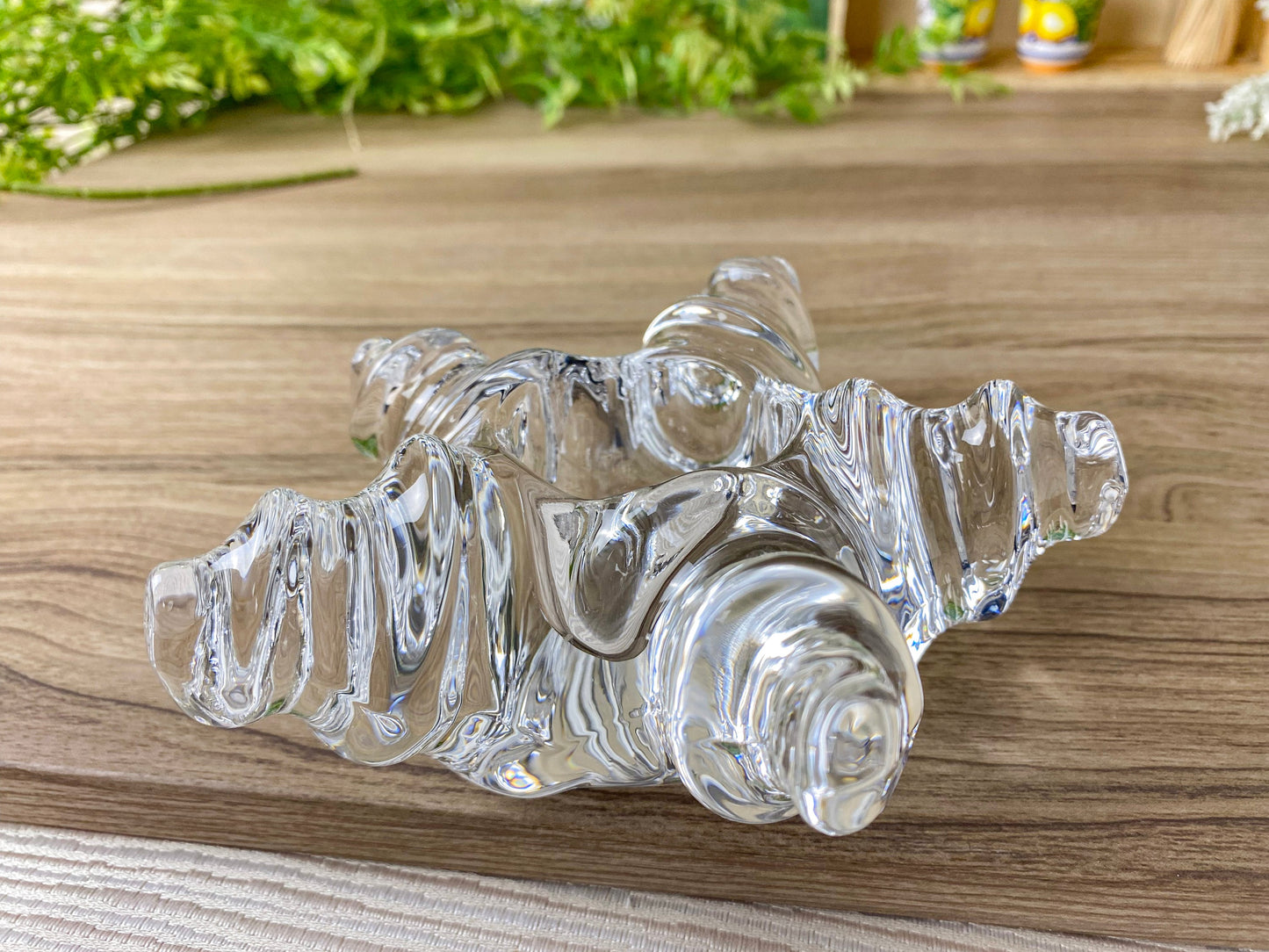 Vintage Orrefors Swedish Crystal Starfish Candle Holder