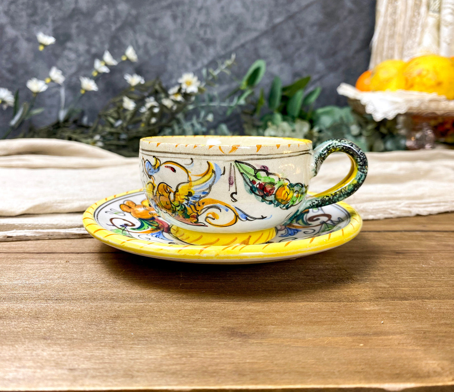 Fratelli Fanciullacci Raffaellesco Cup and Saucer Antique