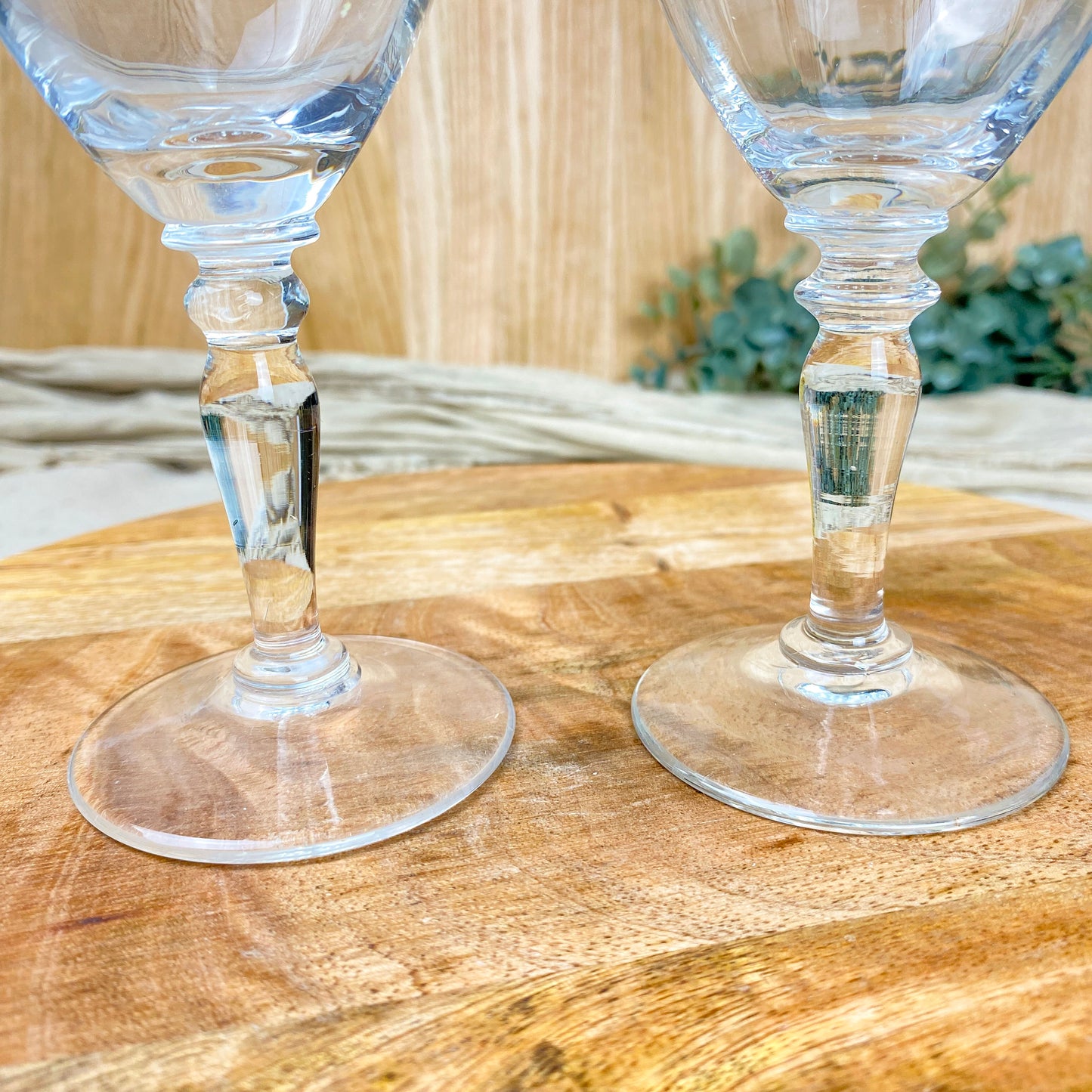 Bohemia Crystal Etched Thistle Handmade Glasses