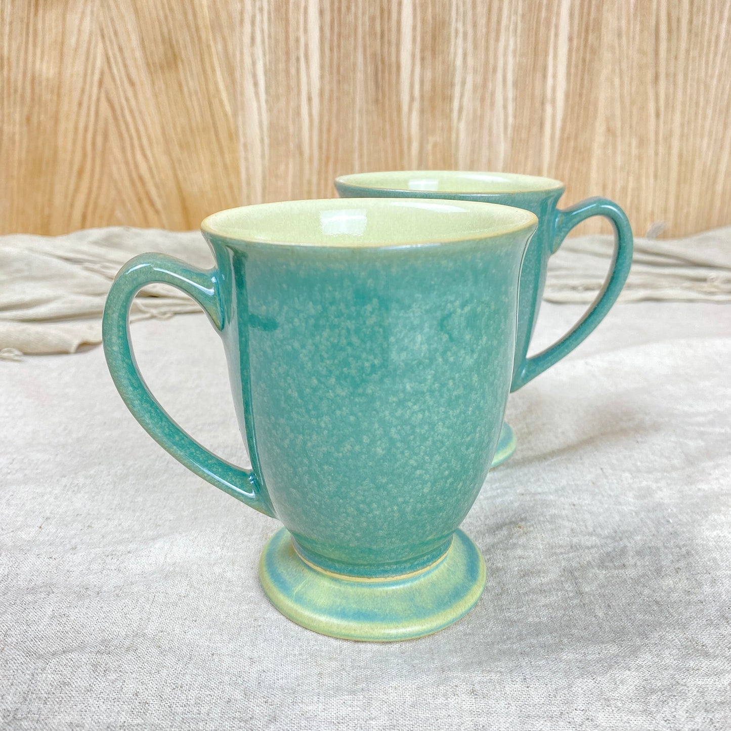 Denby Langley Calm Light Green Stoneware Mugs