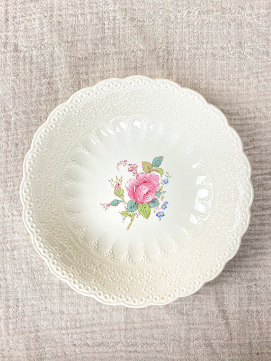 Vintage Spode's Jewel Copeland Billingsley Rose 6" Floral Decorative Dish