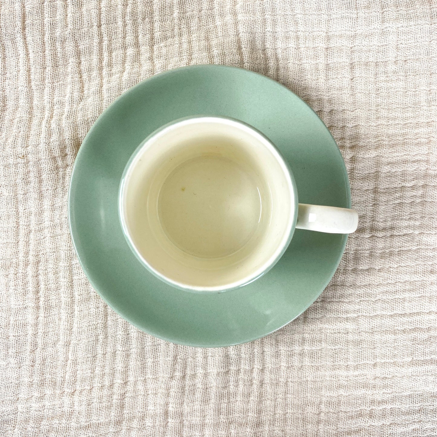 Vintage Wedgwood Demitasse Cup and Saucer Pastel Mint