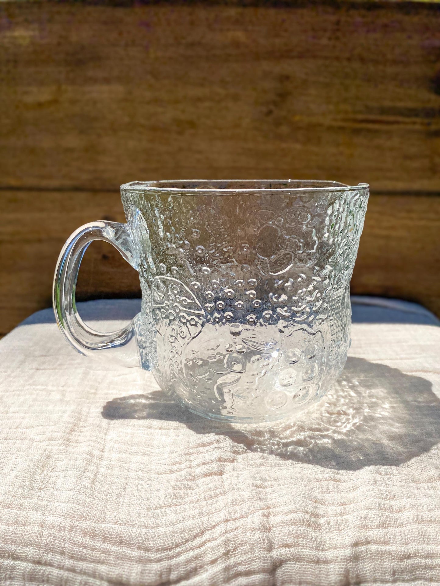 Vintage Finland Nuutajärvi and Iittala Fauna 32oz Glass Pitcher Oiva Toikka