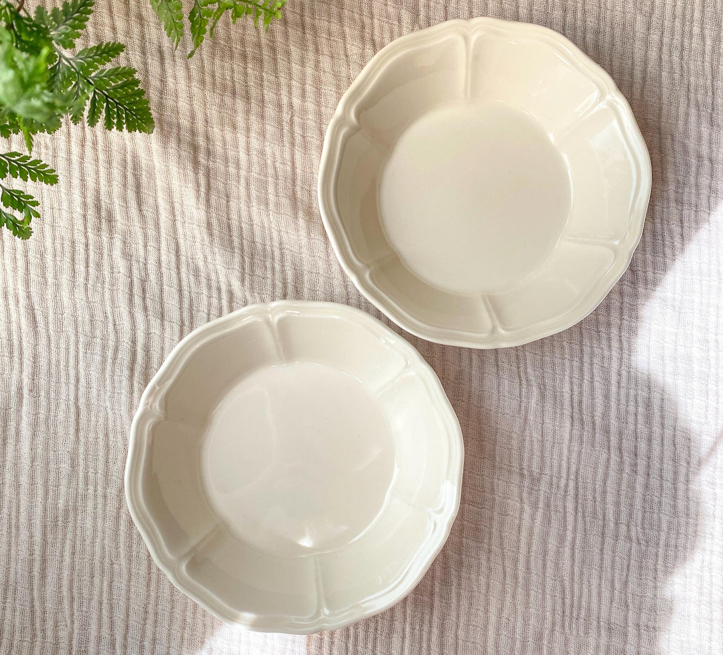 Wedgwood Queen's Ware Queen's Plain Cream White Dishes