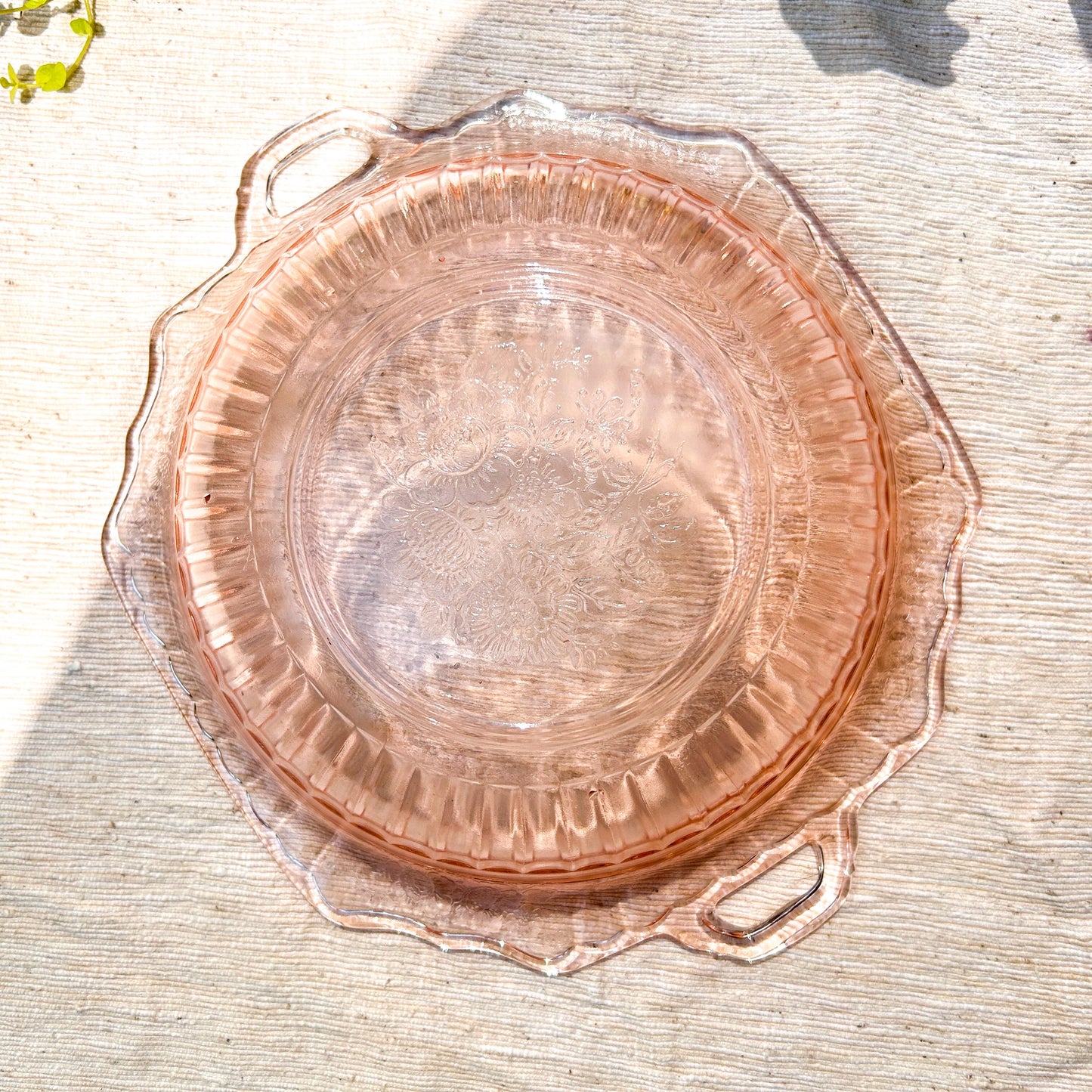 Vintage Anchor Hocking Pink Depression Glass Serving Bowl Collectable Glass