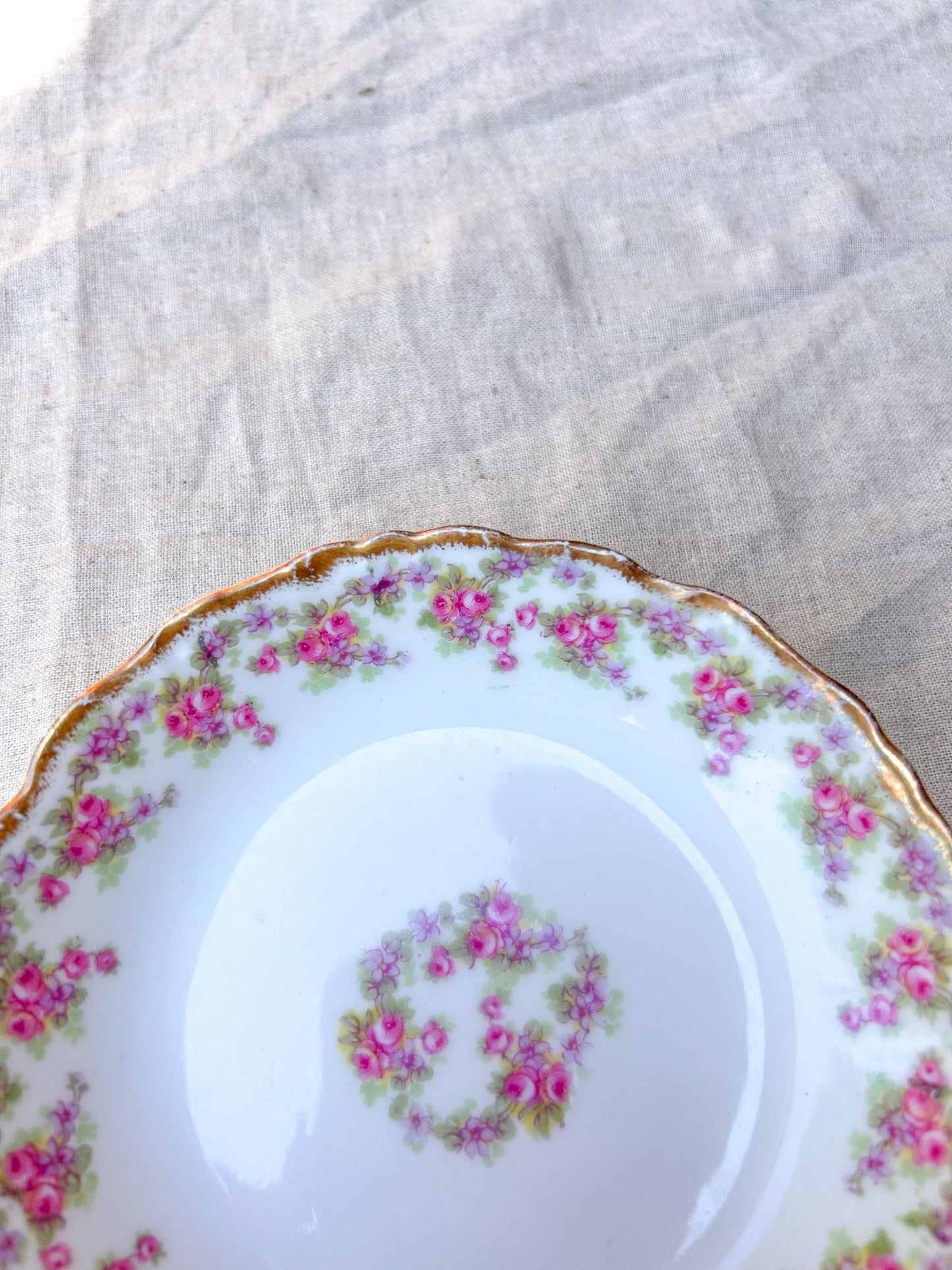 Limoges Elite Works Bridal Wreath Trinket Dishes