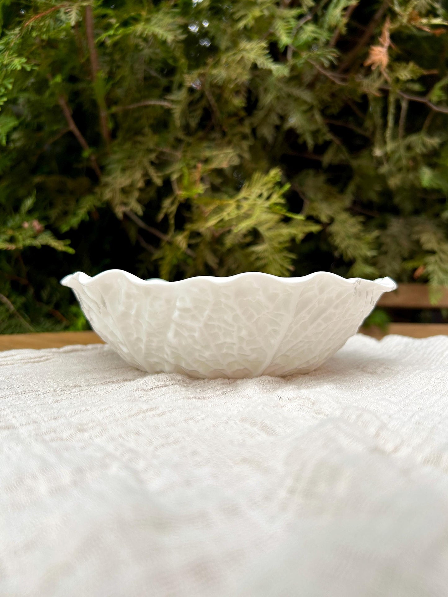 Vintage Spode White Savoy Cabbage Bone China Bowl England