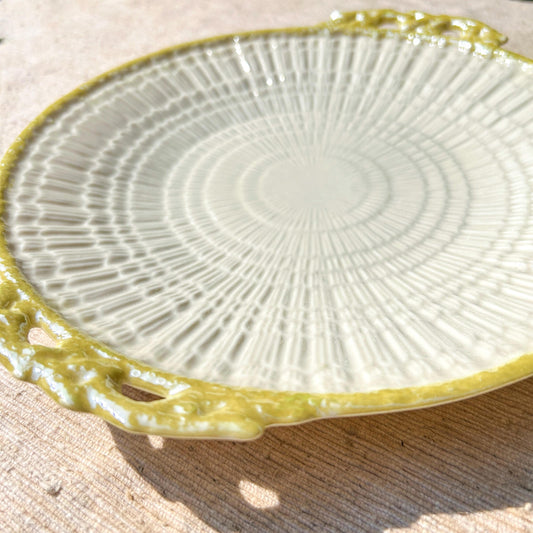 Belleek Ireland Shell Cake Platter