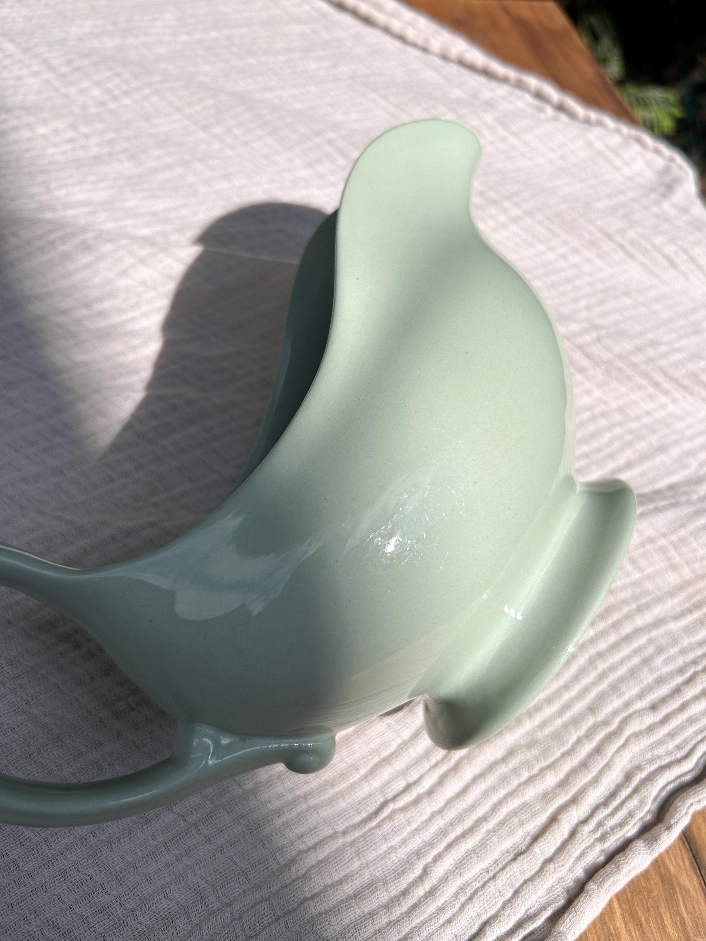 Vintage Spode Flemish Green Sauce Boat