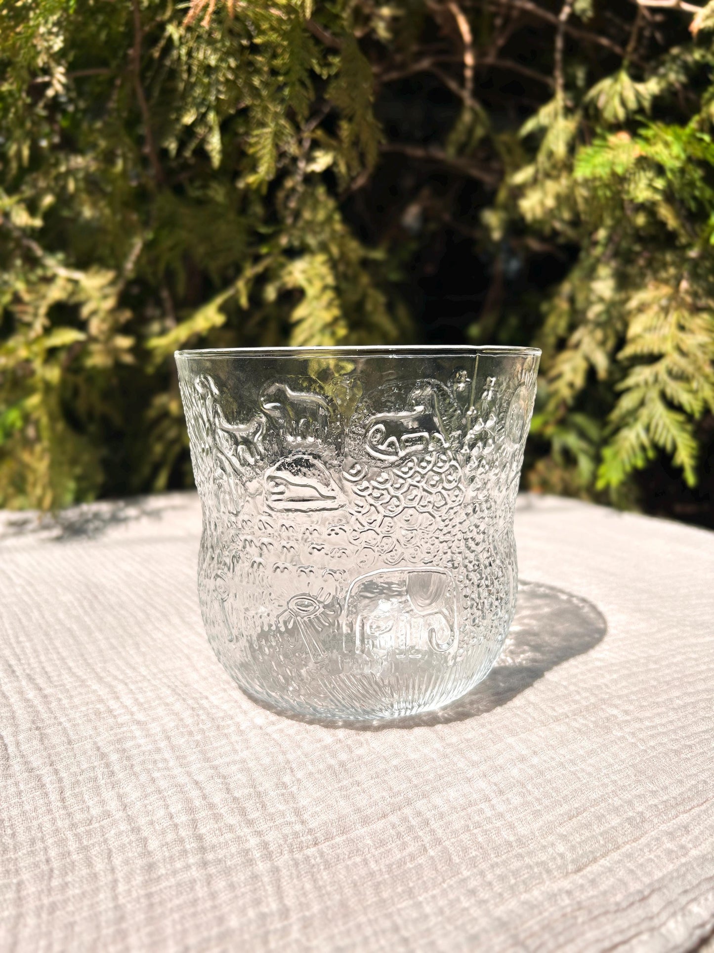 Vintage Finland Nuutajärvi and Iittala Fauna Glass Bowl Vase Oiva Toikka