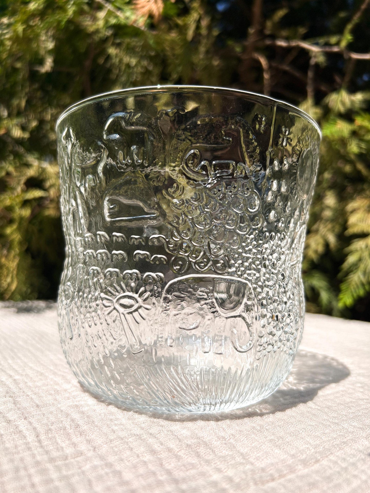 Vintage Finland Nuutajärvi and Iittala Fauna Glass Bowl Vase Oiva Toikka