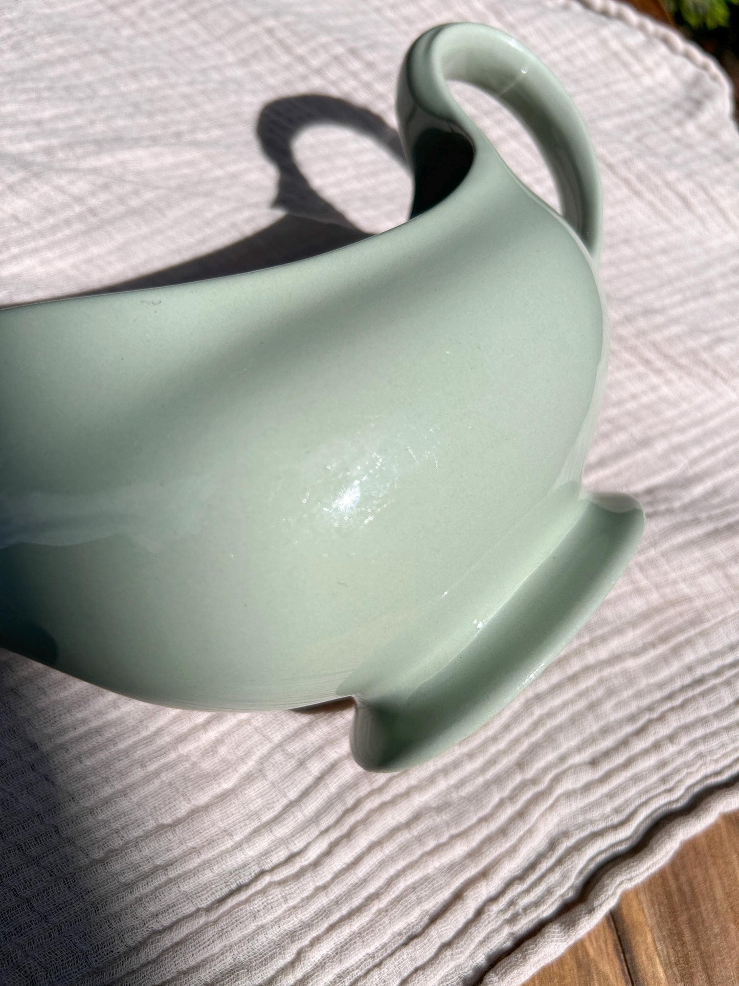 Vintage Spode Flemish Green Sauce Boat