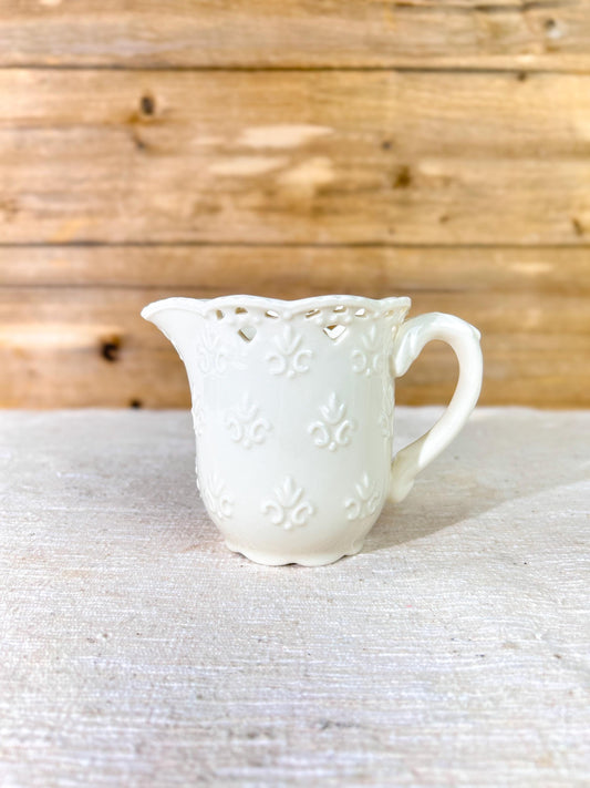 Skye McGhie Cream Lace Porcelain Creamer