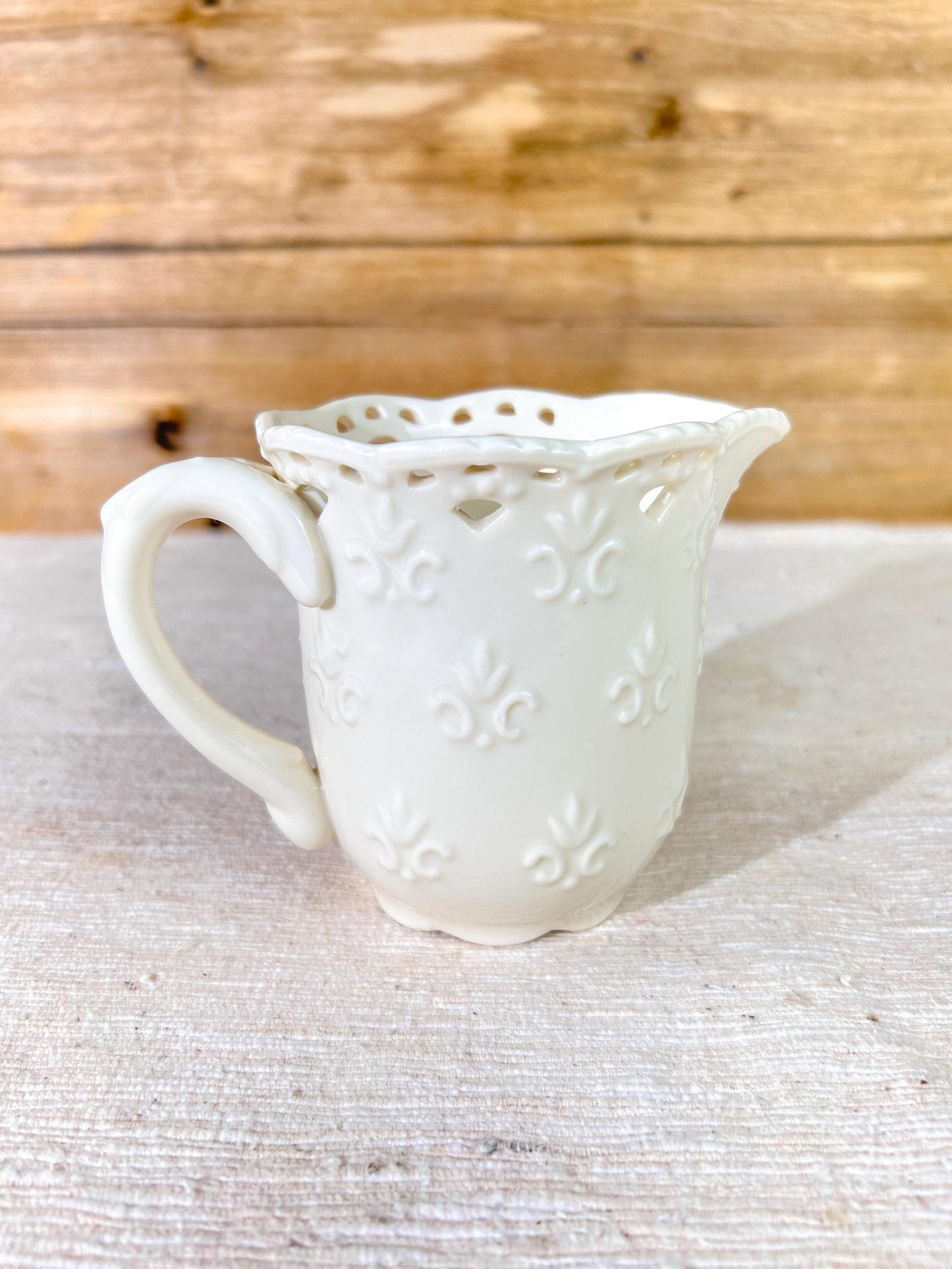 Skye McGhie Cream Lace Porcelain Creamer