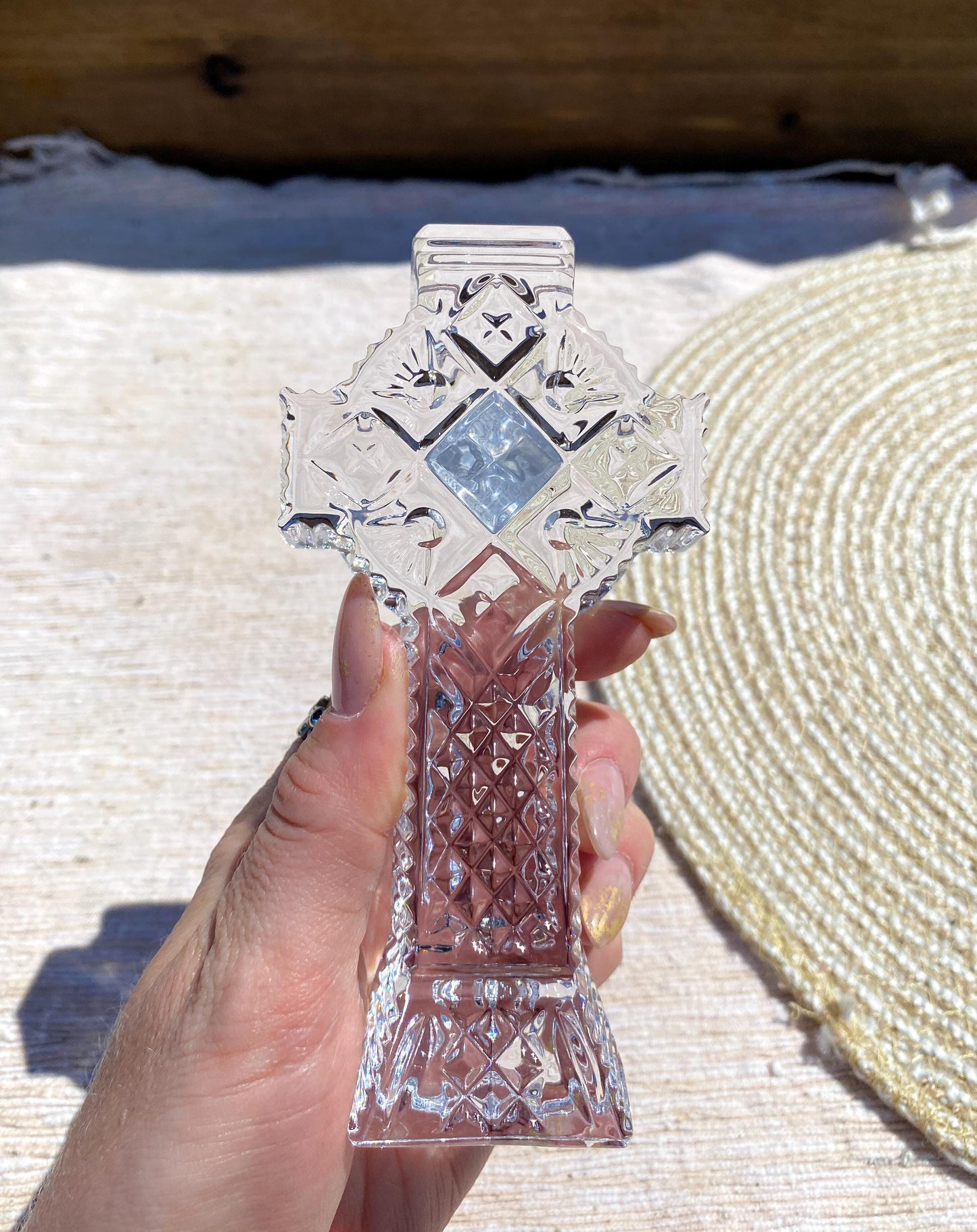 Waterford Crystal Glass Standing Cross