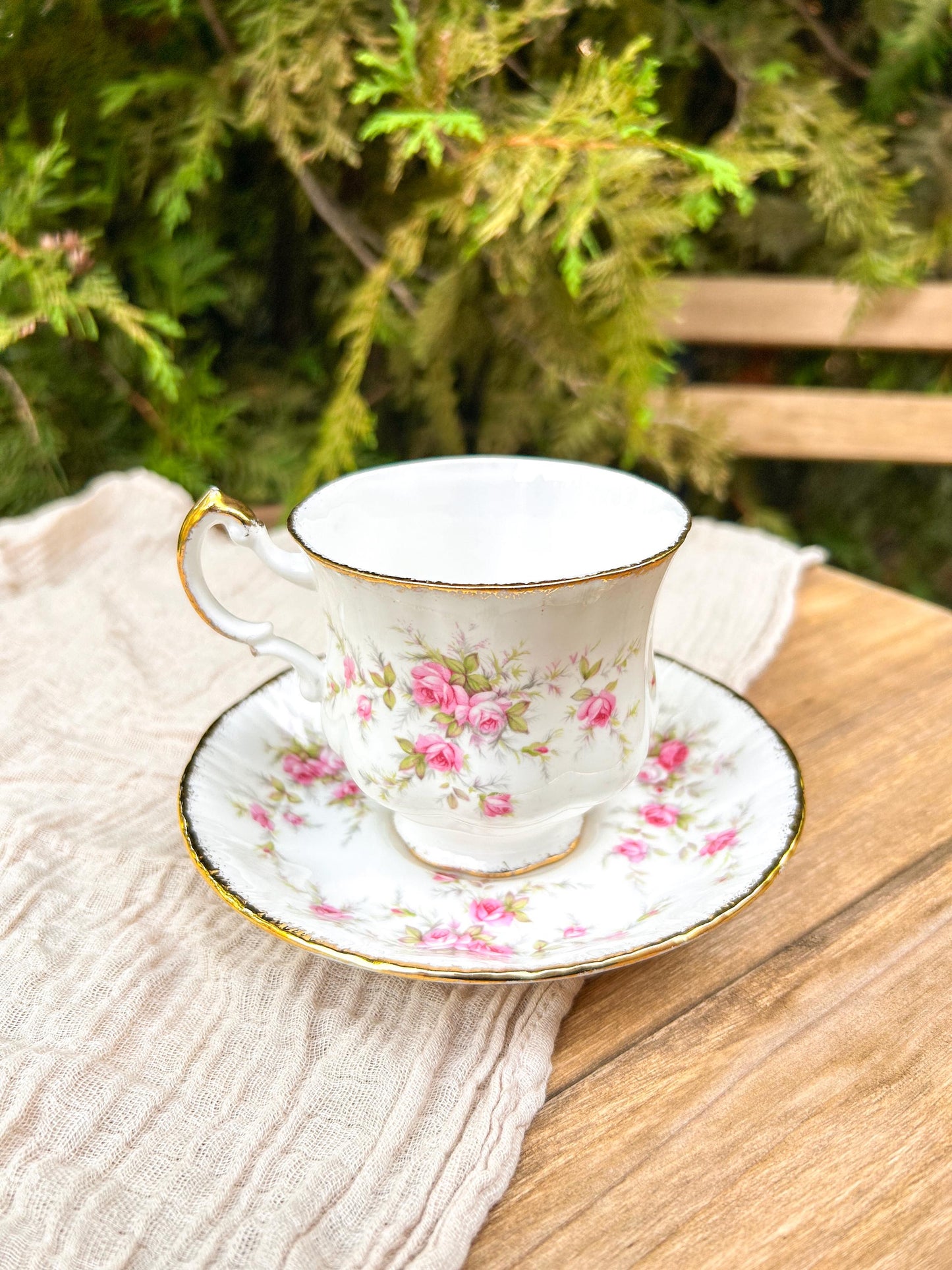 Paragon Bone China Victoriana Rose England Tea Cup Set