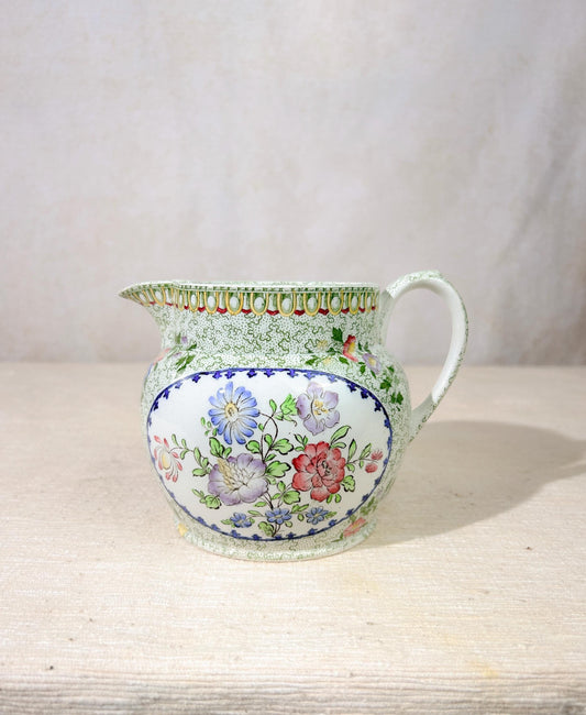 Copeland Late Spode Green Chinoiserie Porcelain Pitcher