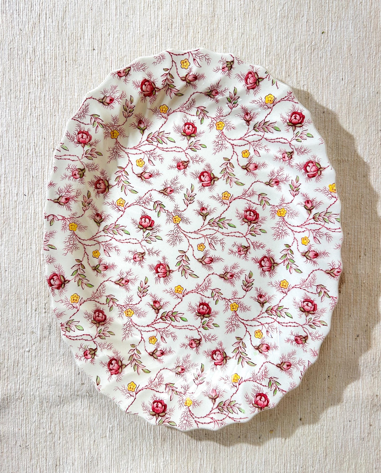 Copeland Spode Rosebud Chintz Platters Veggie Serving Dishes