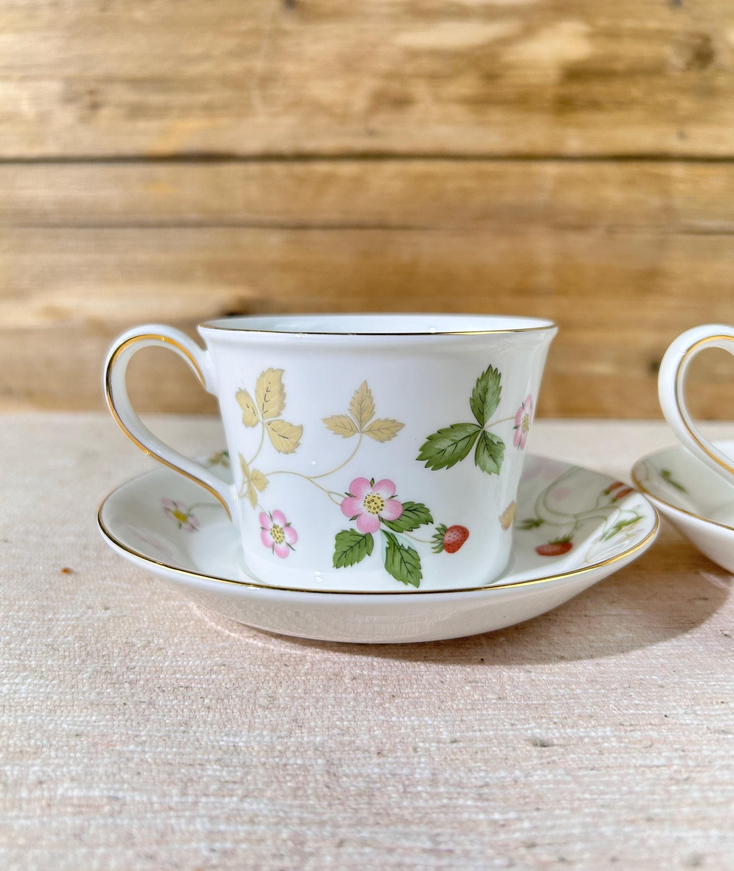 Wedgwood Wild Strawberry Coffee Cup & Saucer Pair