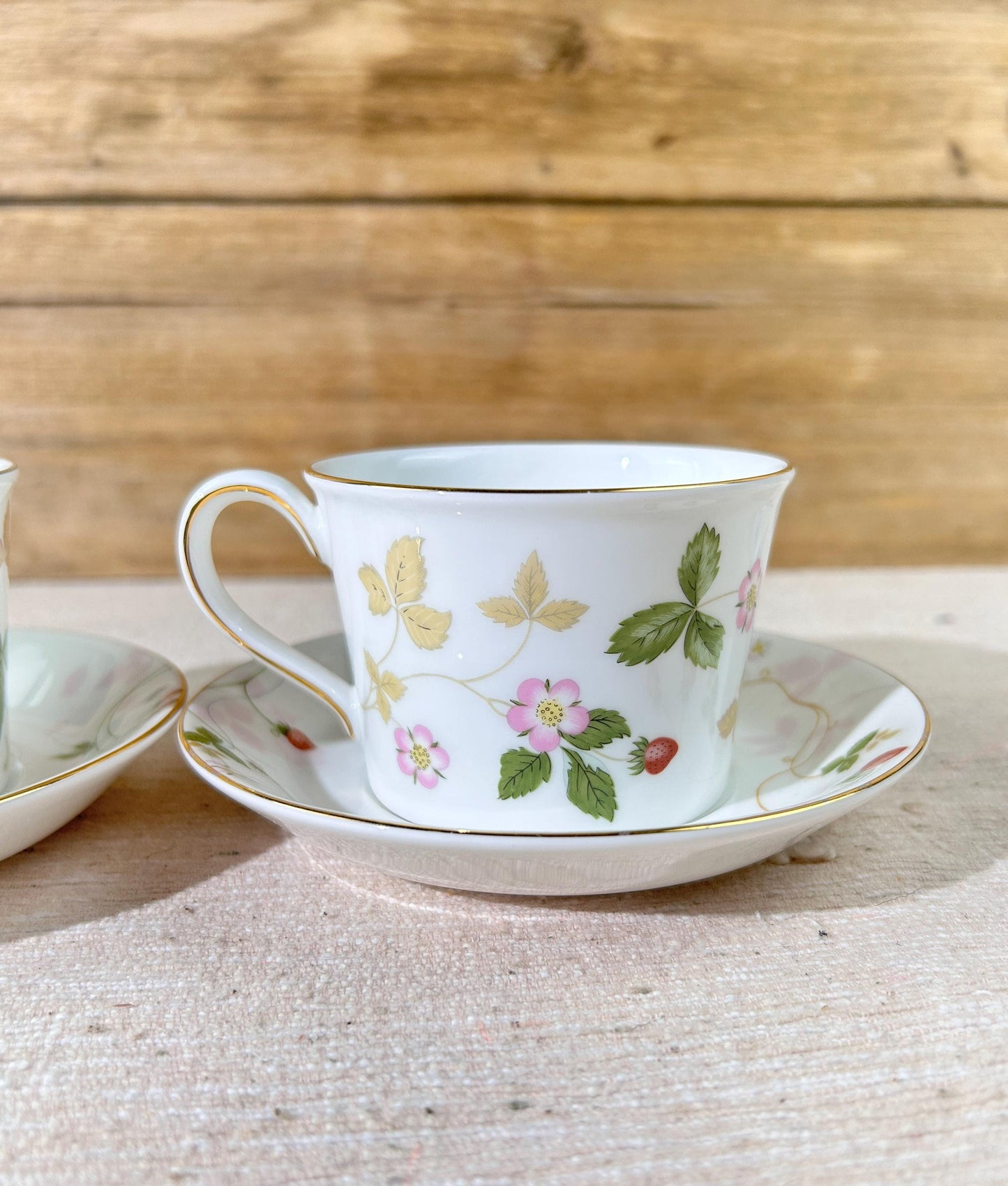 Wedgwood Wild Strawberry Coffee Cup & Saucer Pair