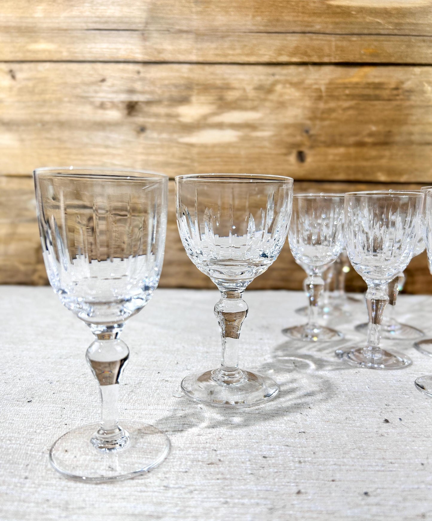 Stuart England Hampshire Port Wine & Sherry Vintage Glasses Sets x5