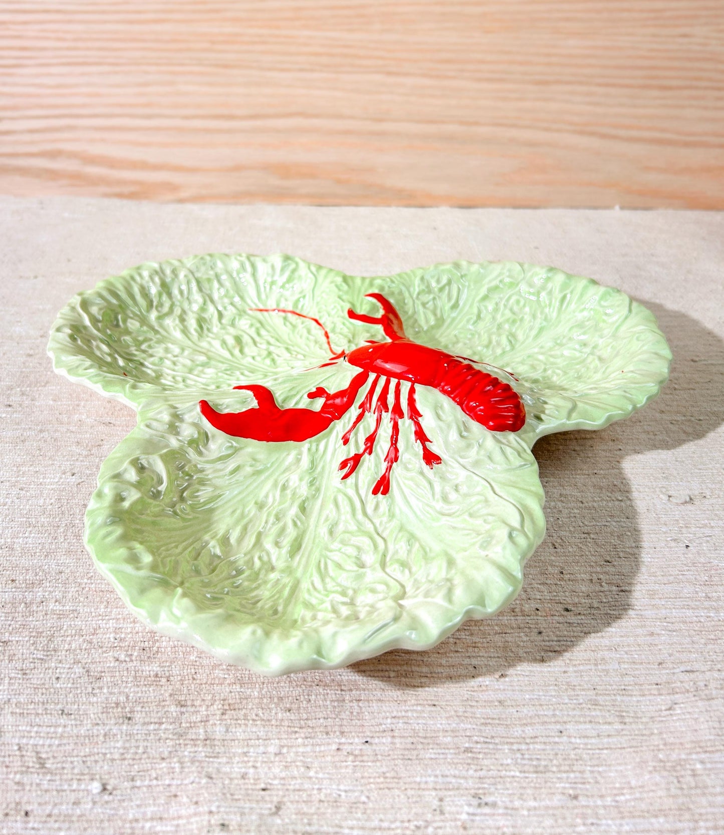 Vintage Carlton Ware Hand Painted Lobster Cabbage Serving Plate