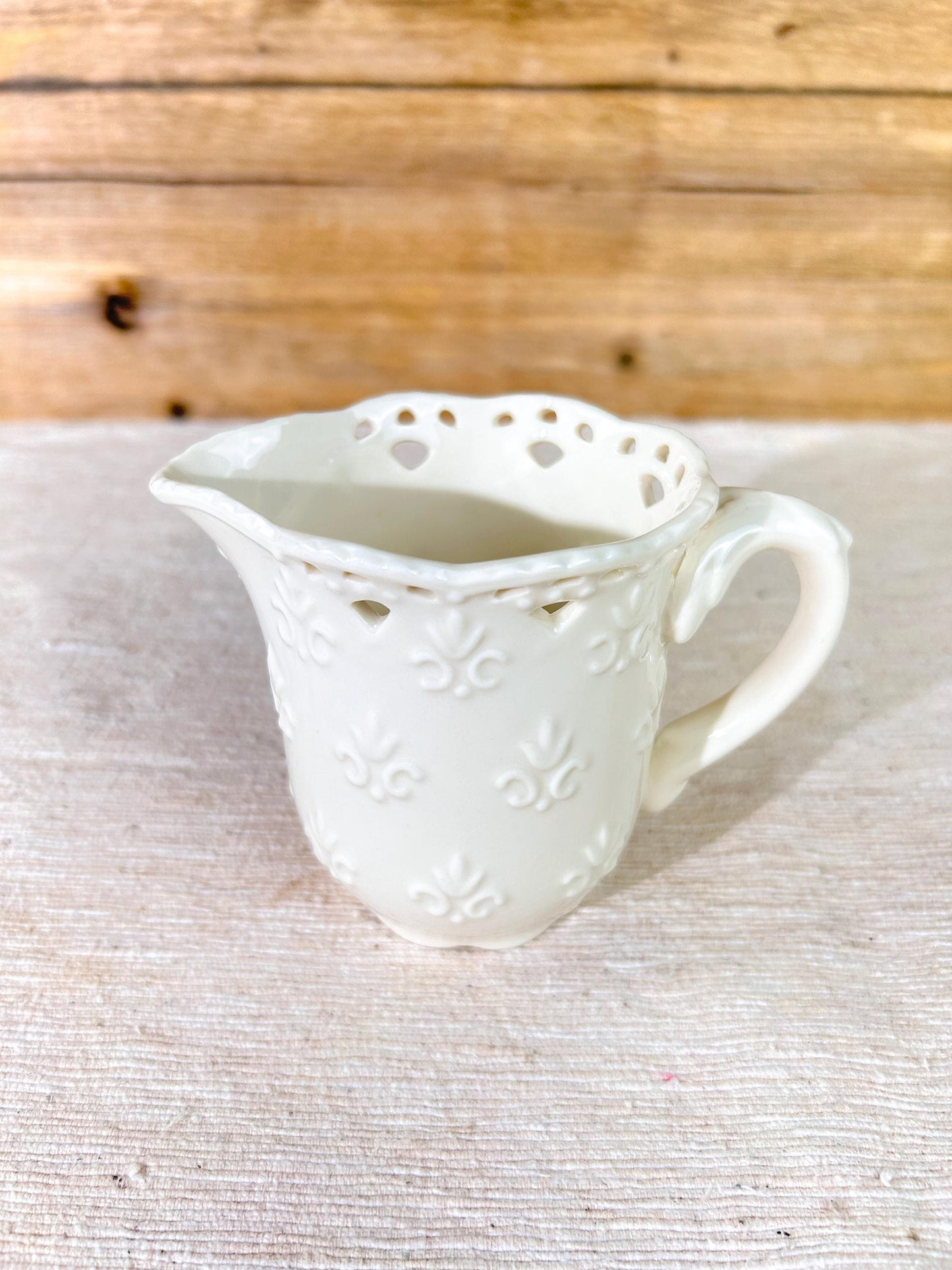 Skye McGhie Cream Lace Porcelain Creamer