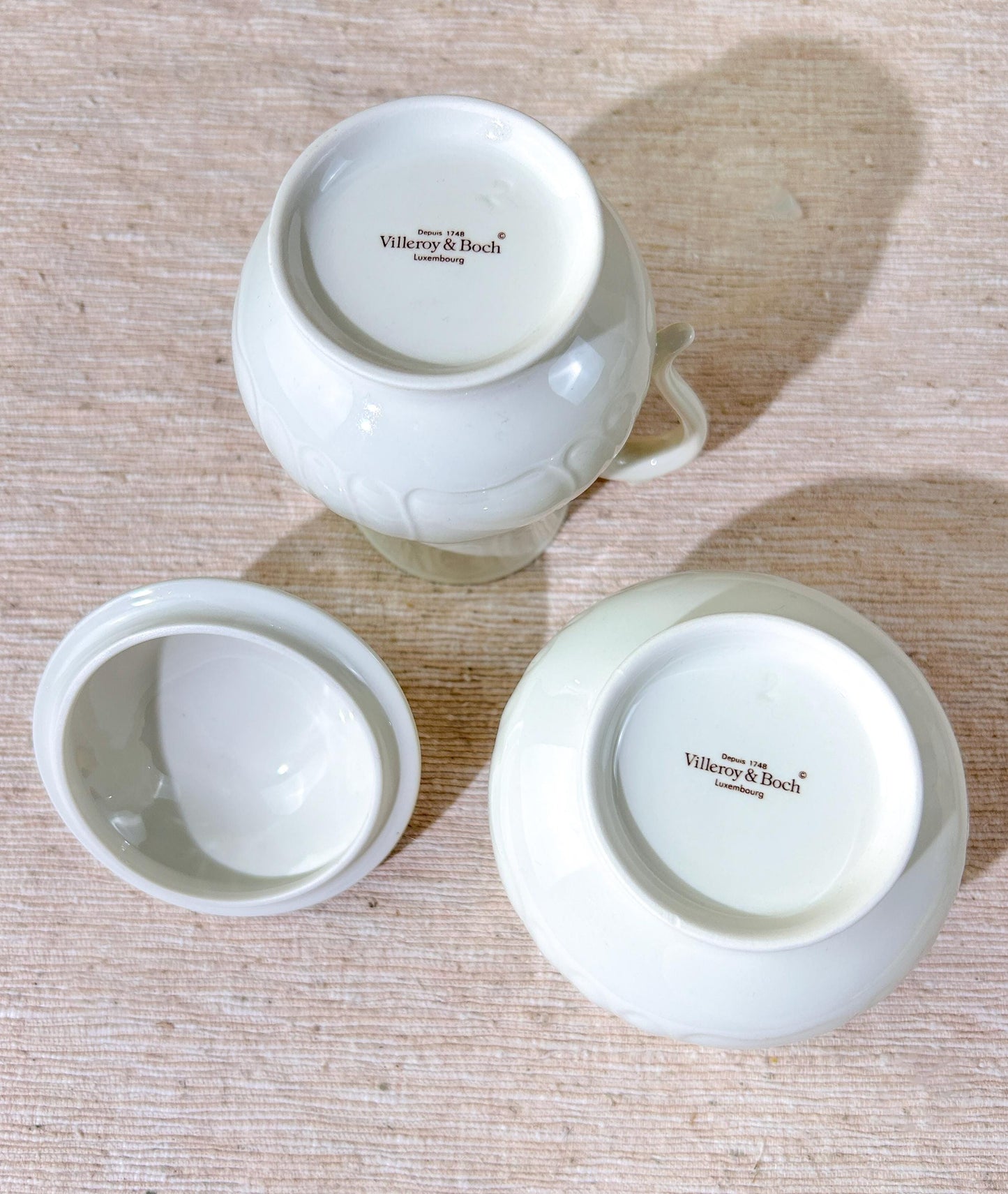 Villeroy & Boch Diamant Fine Porcelain Creamer & Sugar and Bowls