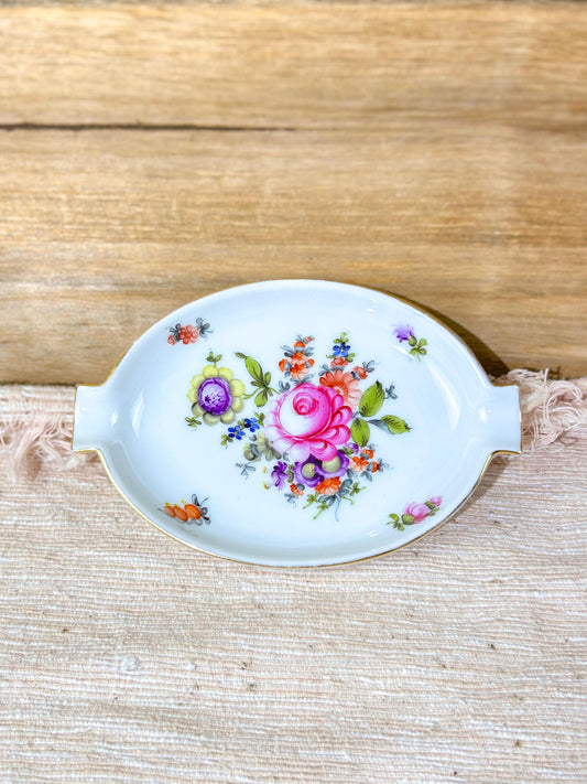 Vintage Herend Hvngary Hand Painted Porcelain Ash Tray