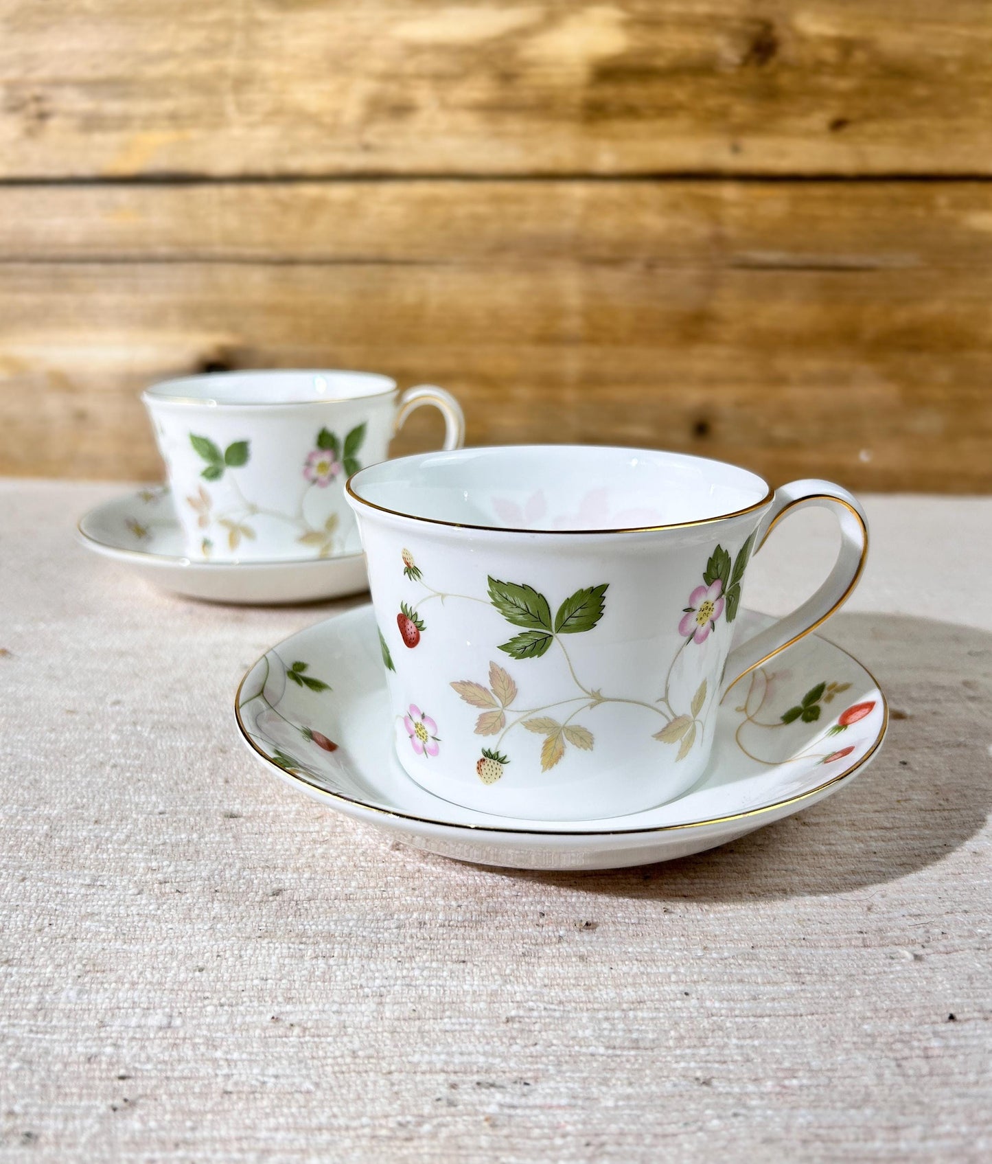 Wedgwood Wild Strawberry Coffee Cup & Saucer Pair