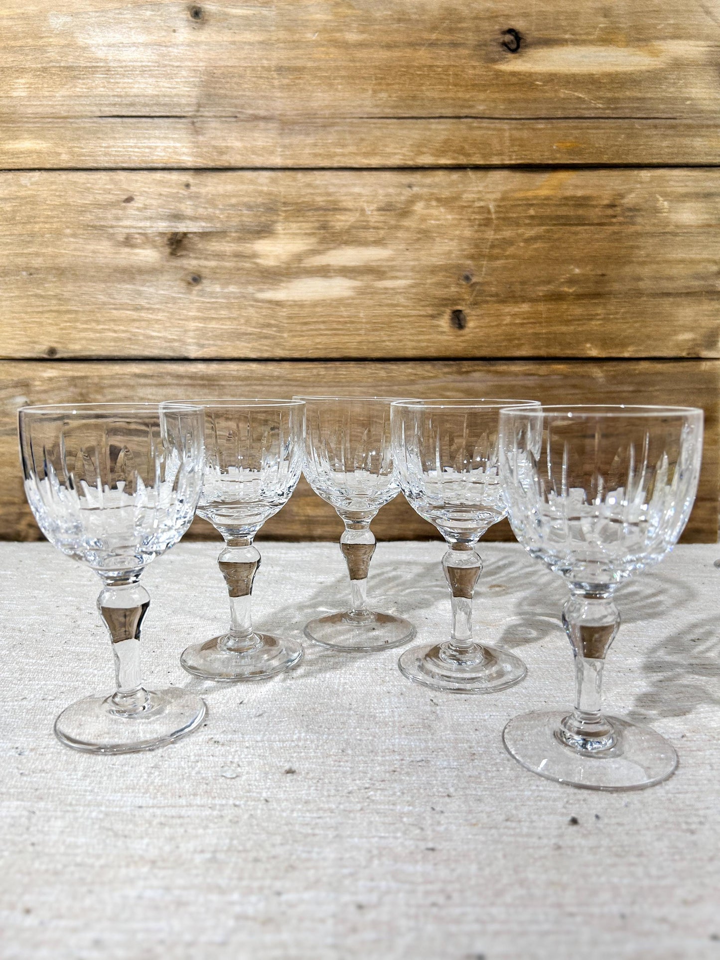 Stuart England Hampshire Port Wine & Sherry Vintage Glasses Sets x5