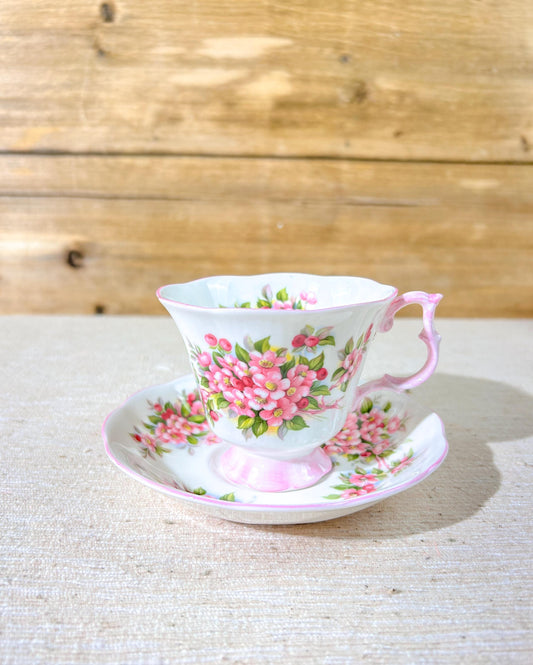 Royal Albert Blossom Time Series Apple Blossom Fine Bone China Teacup & Saucer