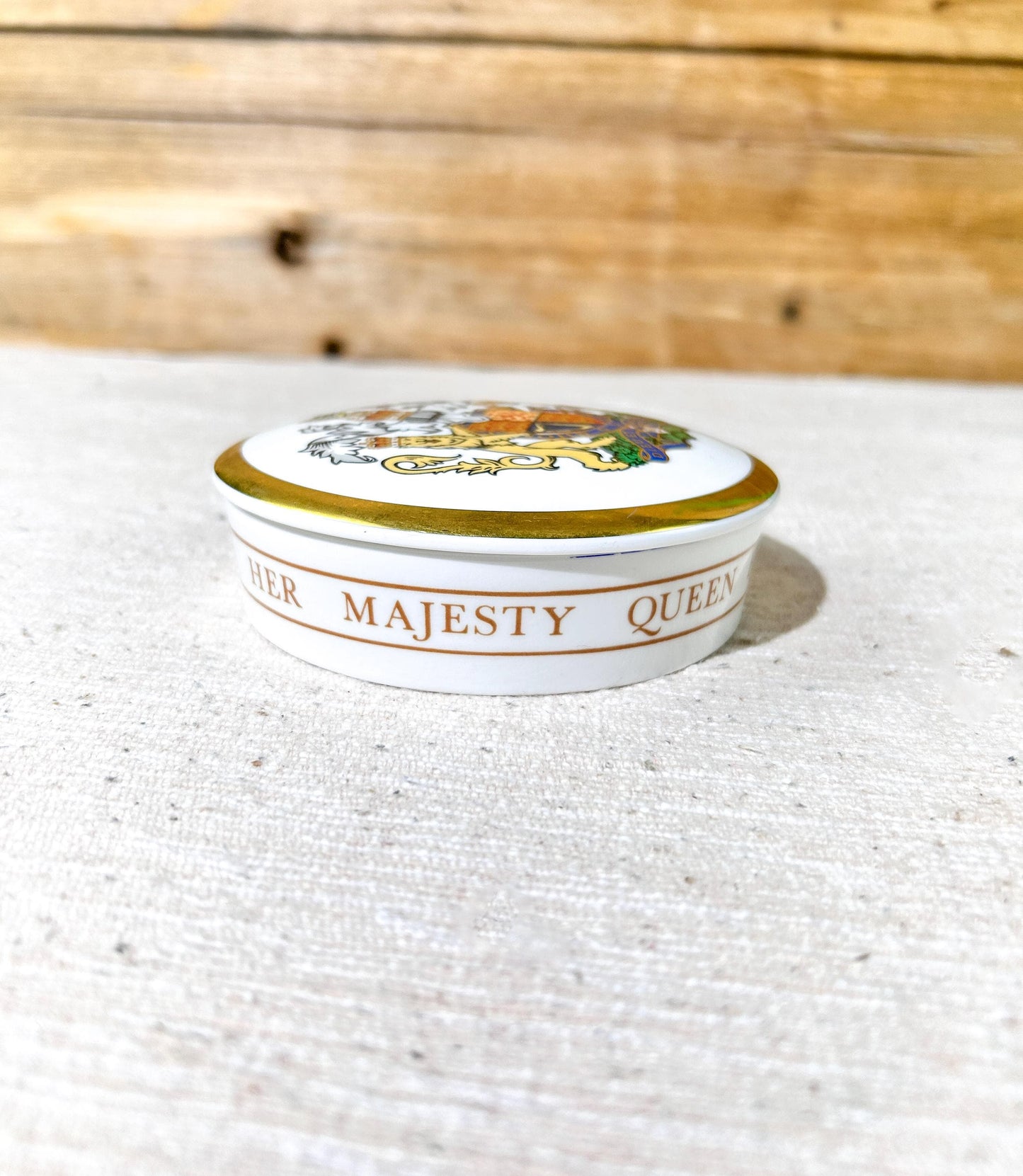 Coalport Bone China Circular Trinket Box Commemorative