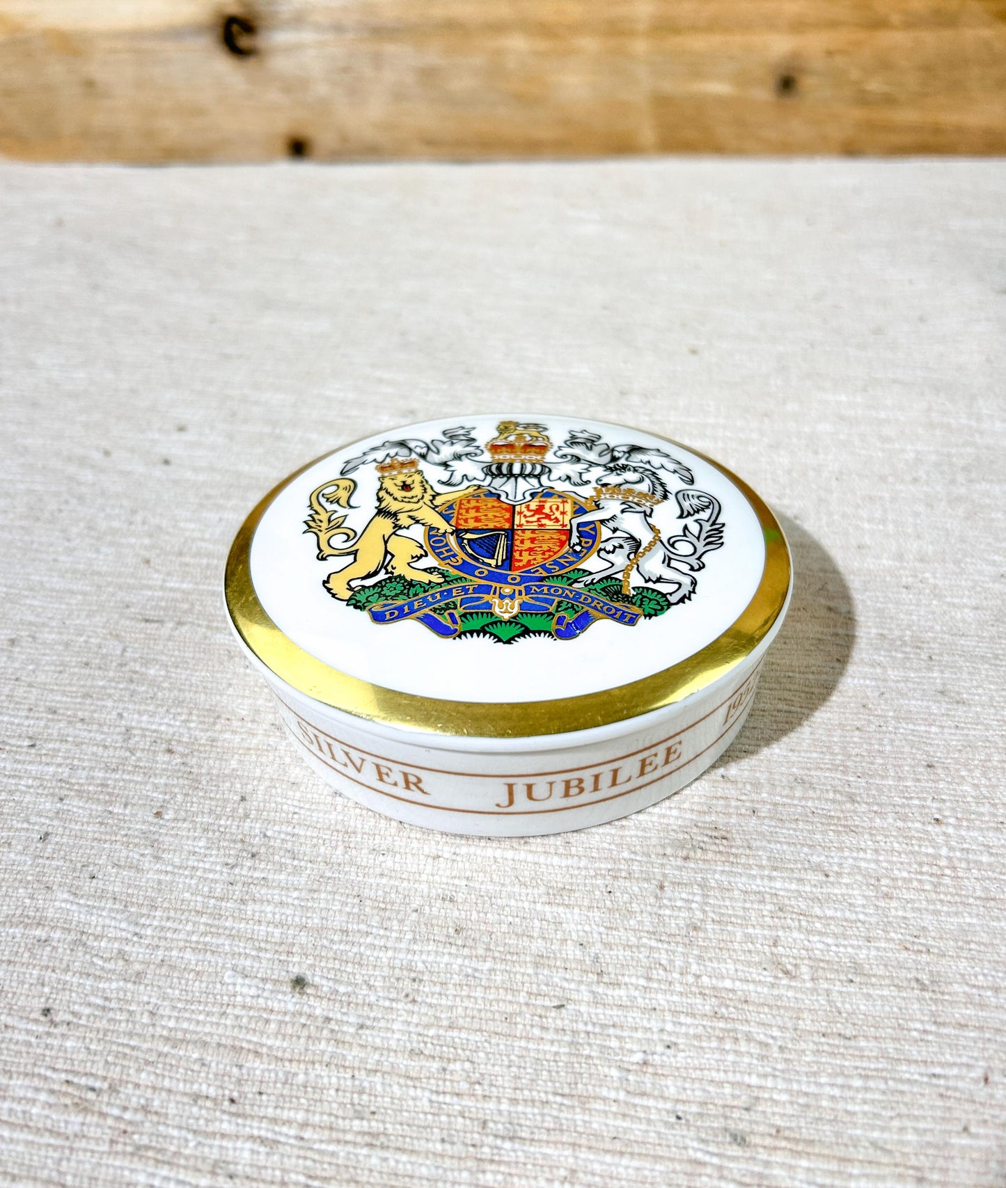 Coalport Bone China Circular Trinket Box Commemorative