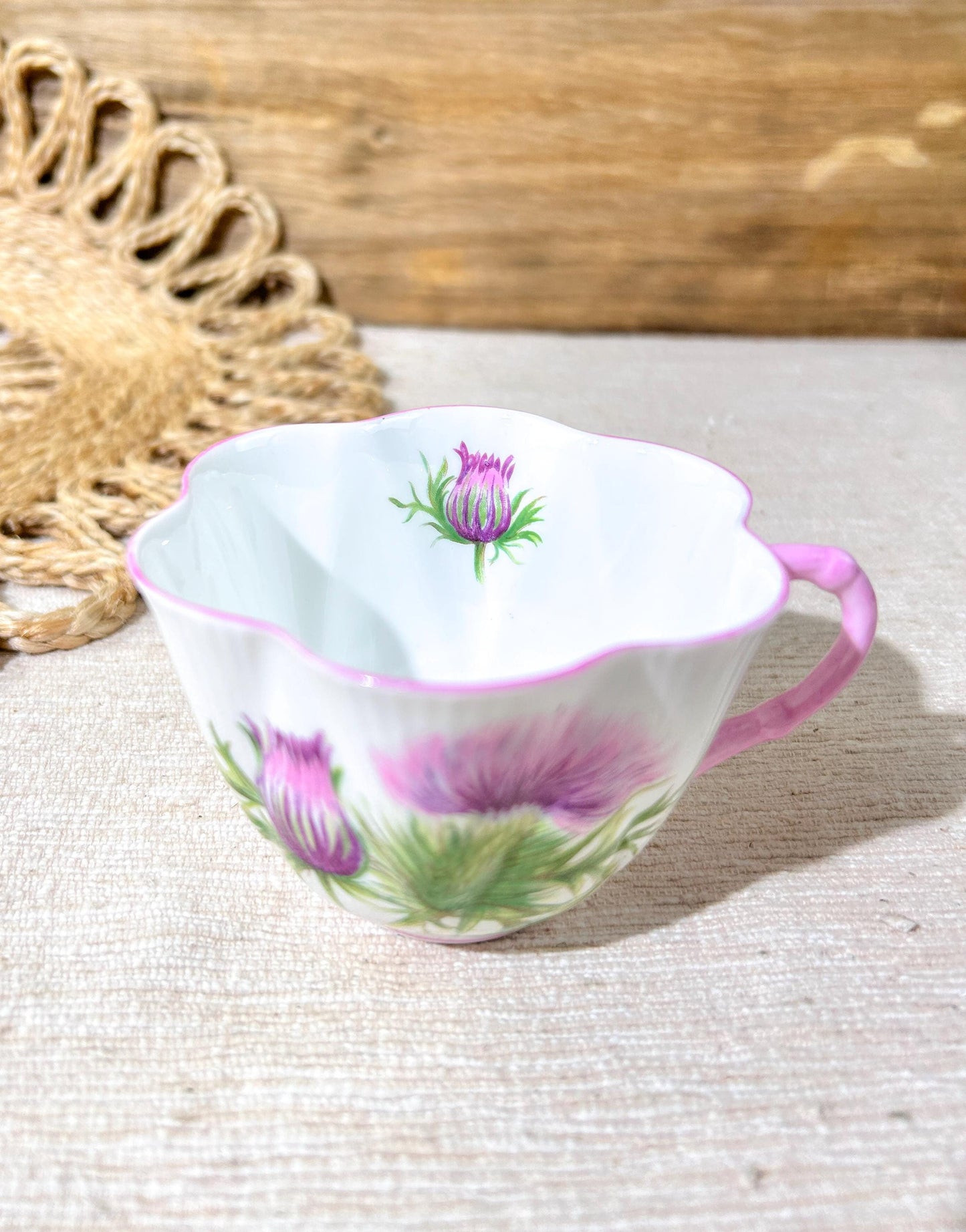 Shelley Dainty Thistle Teacup Only Bone China England