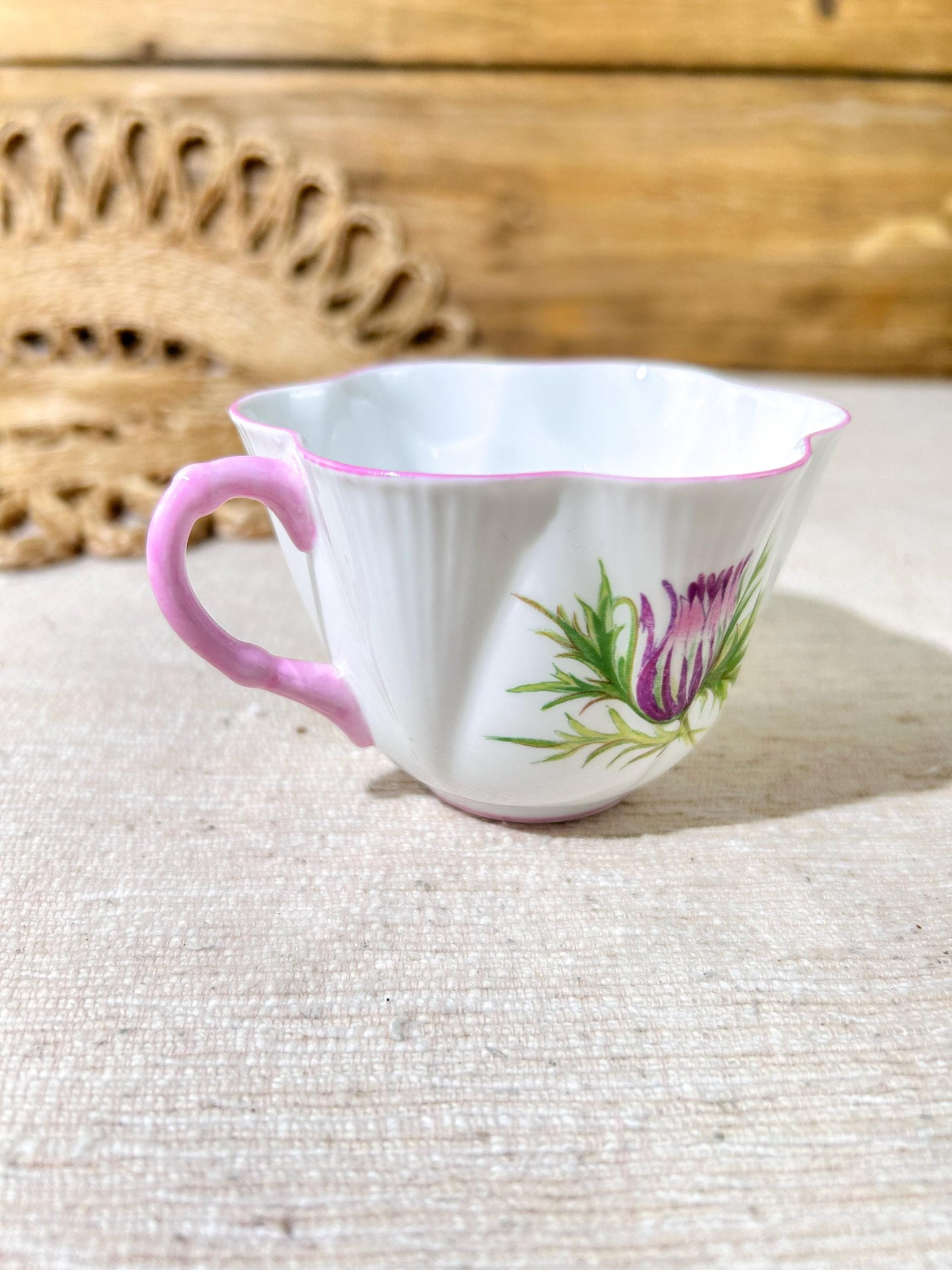 Shelley Dainty Thistle Teacup Only Bone China England