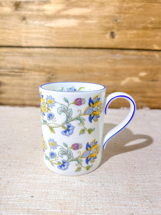 Minton Haddon Hall Blue Trim Bone China Mug Vintage Collectable Gift