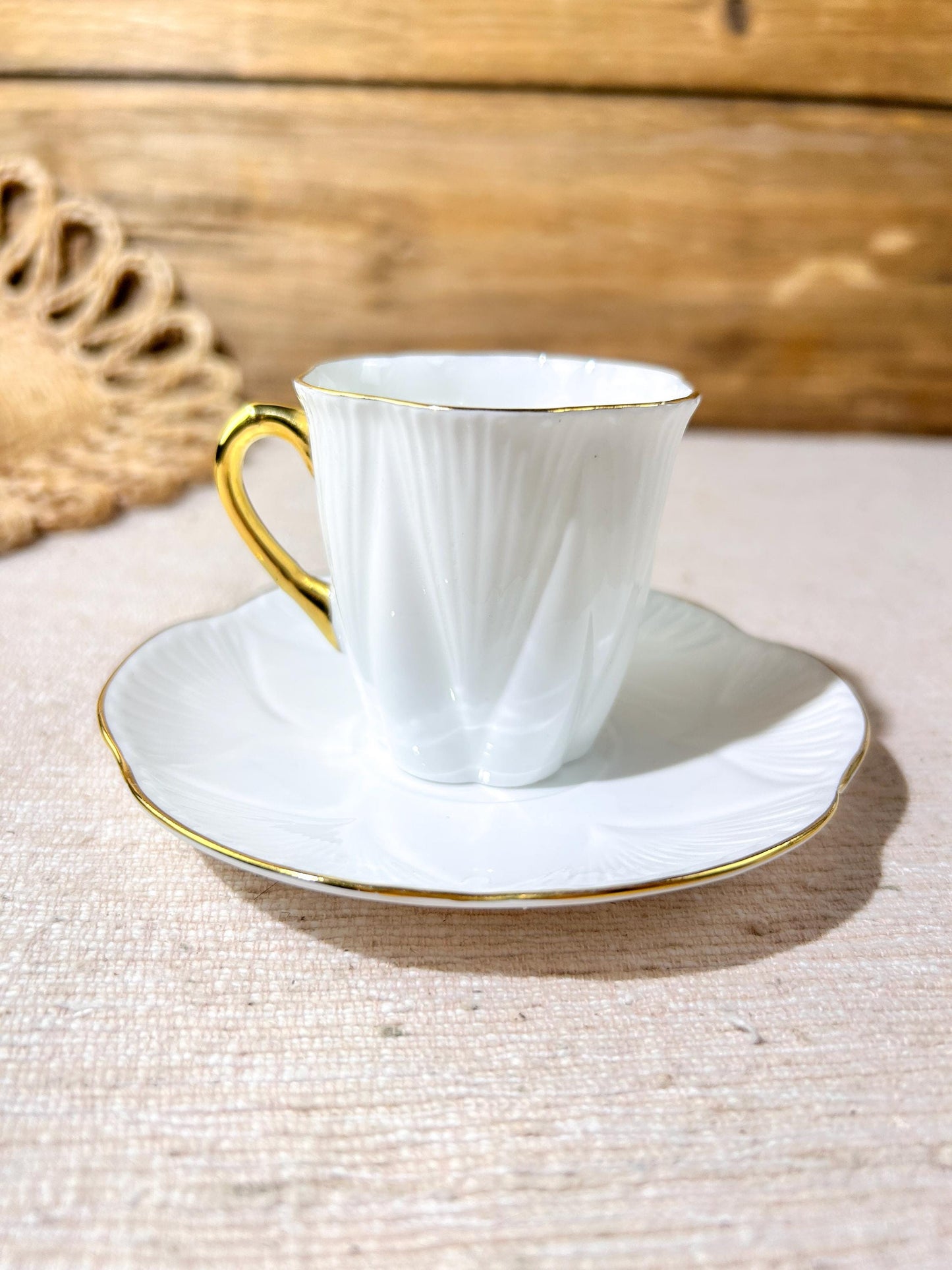 Shelley Dainty Regency Demitasse Cup & Saucer Bone China England