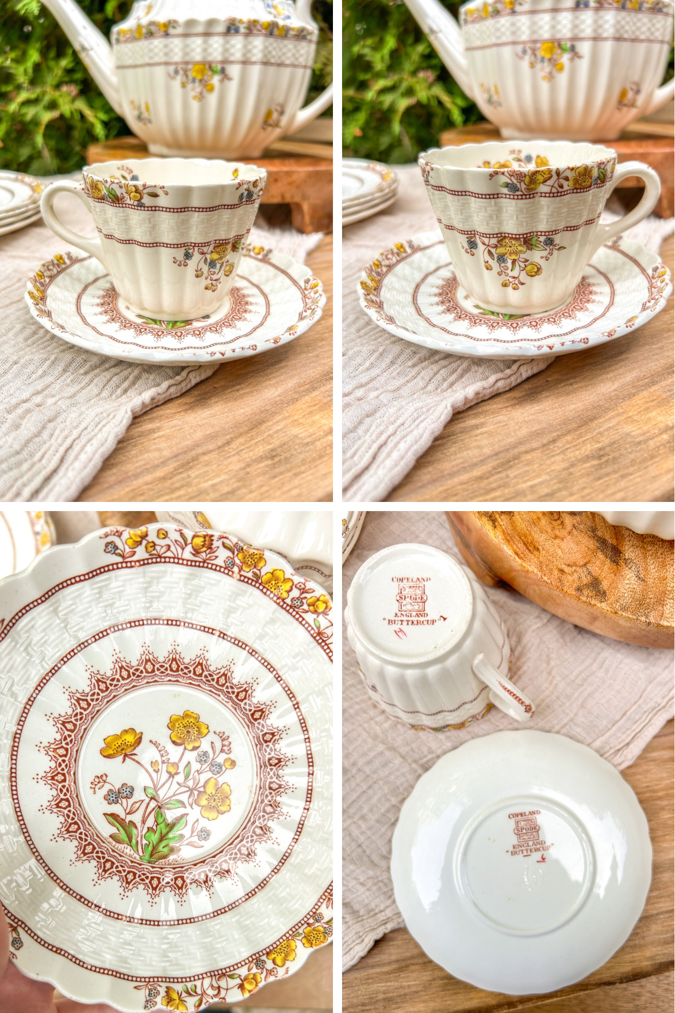 Spode England and Copeland Buttercup Tea Pot & Set Selection